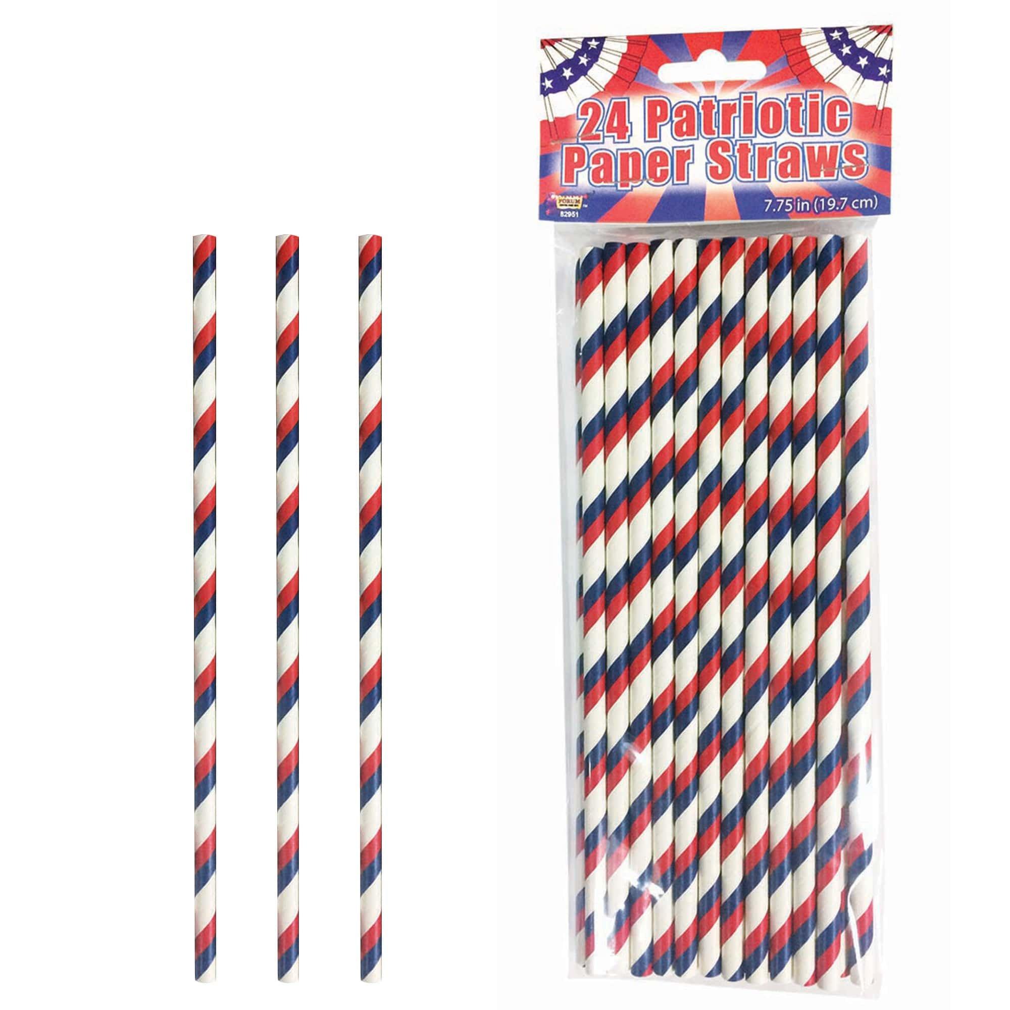 Patriotic Paper Straws