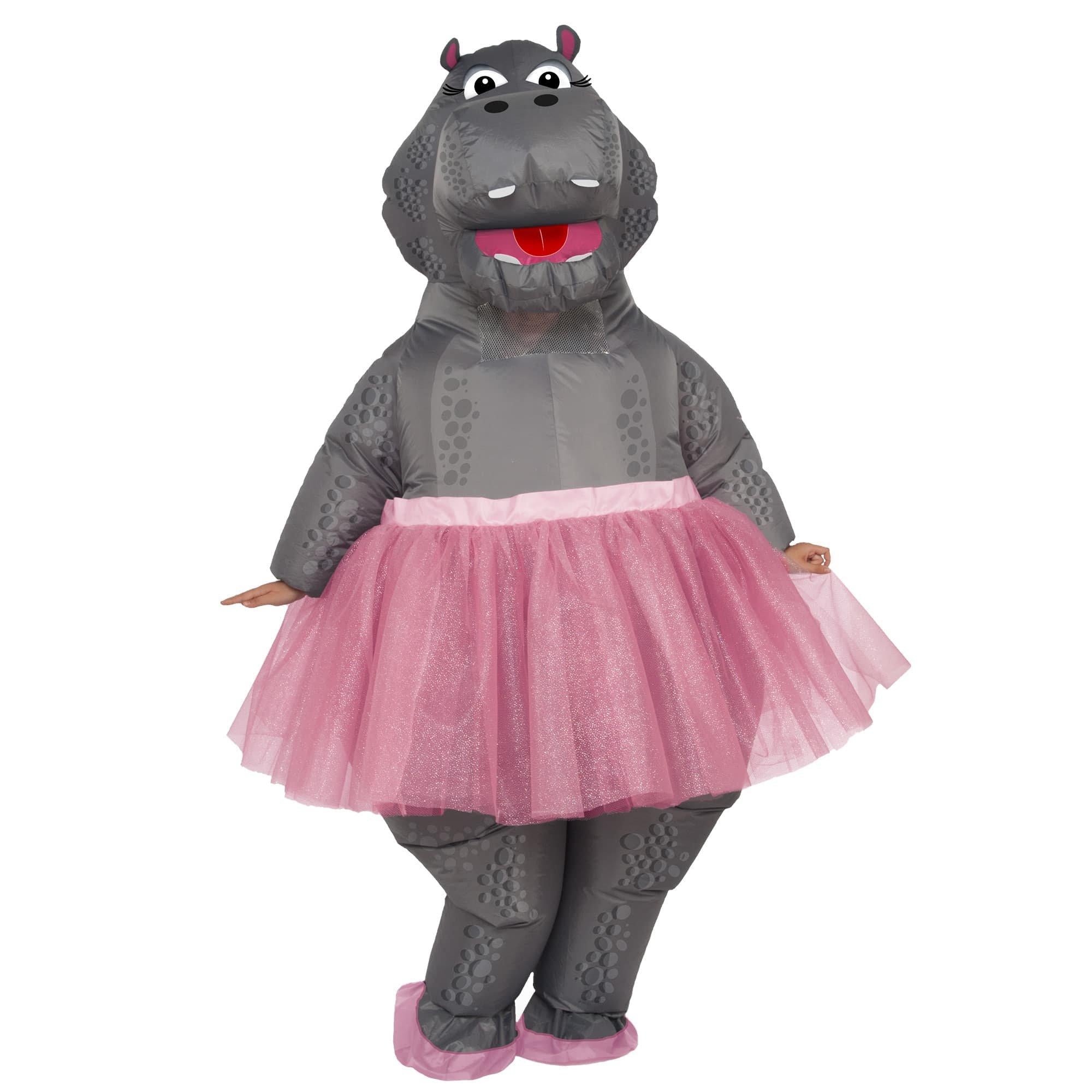 Adult Ballerina Hippo Inflatable Costume