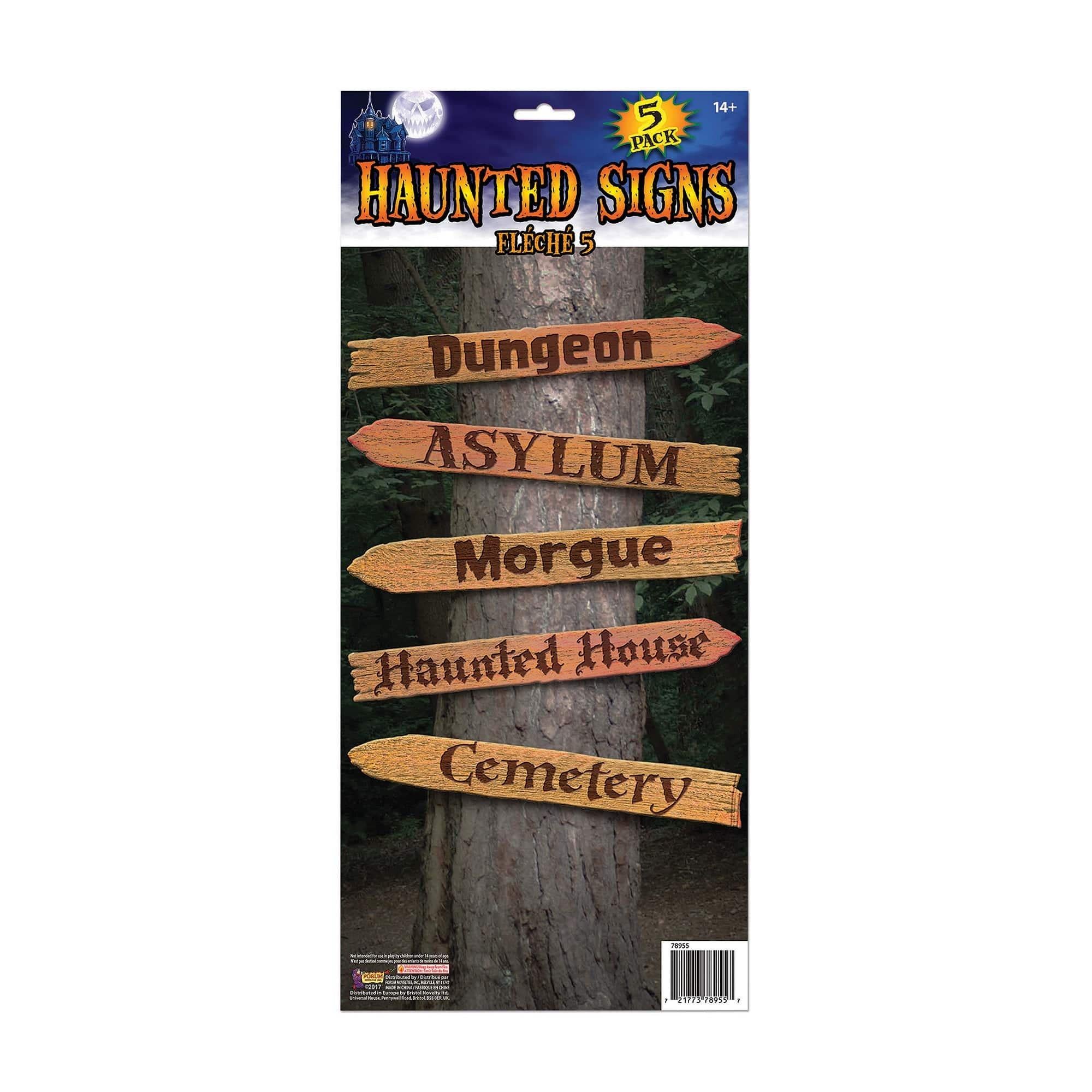18-inch Haunted House Sign Set - 5 Piece