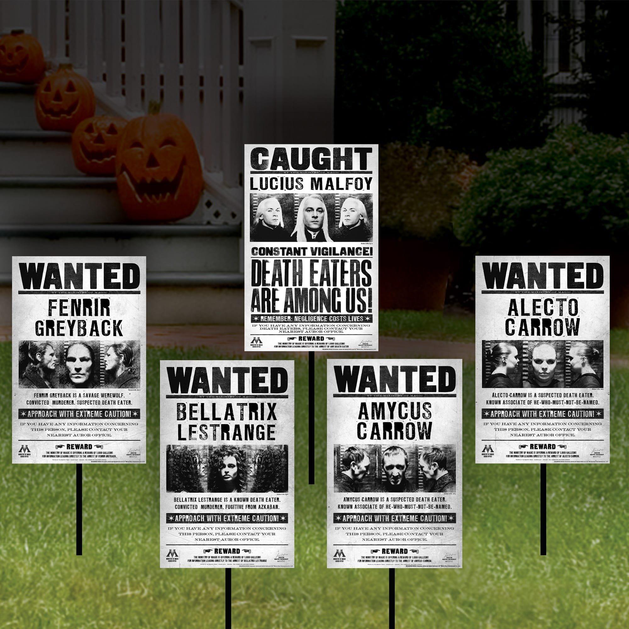 17-inch Harry Potter Death Eater Wanted Signs Lawn Decoration, 5ct