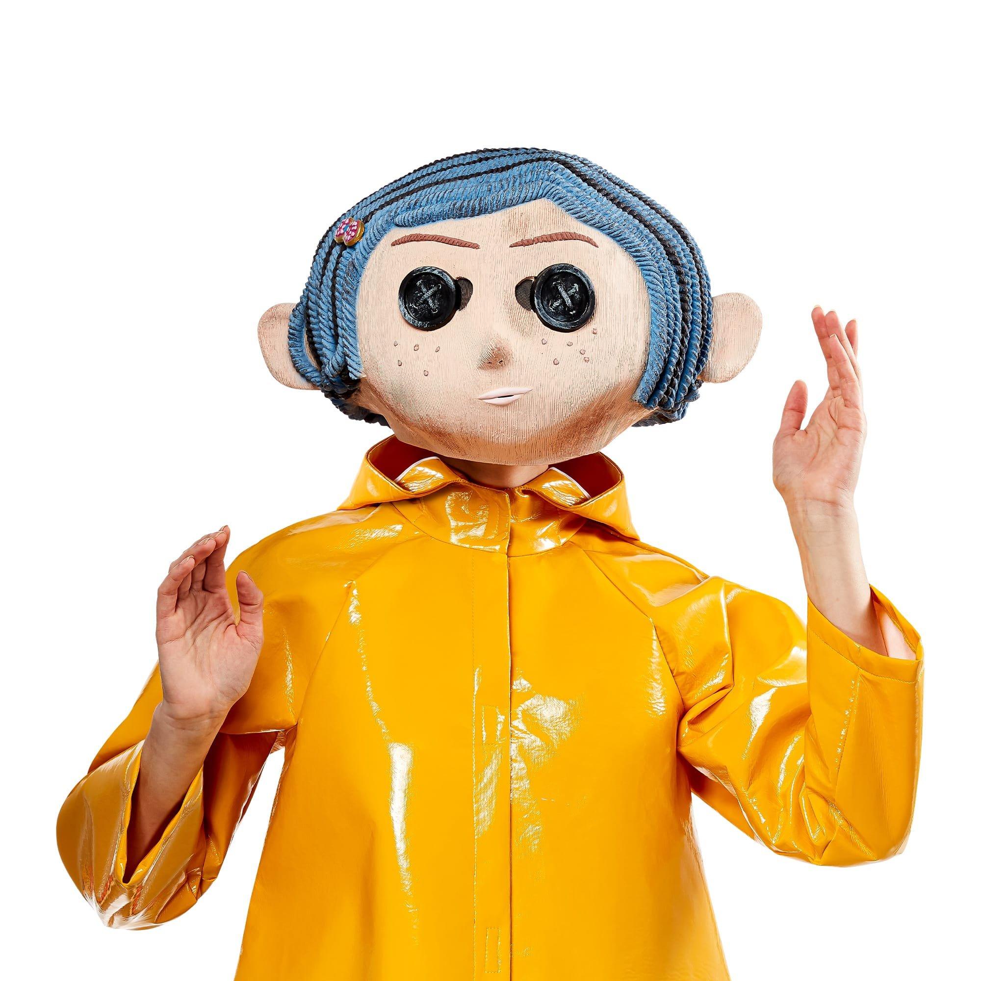 Women's Coraline Doll Overhead Latex Mask - Deluxe