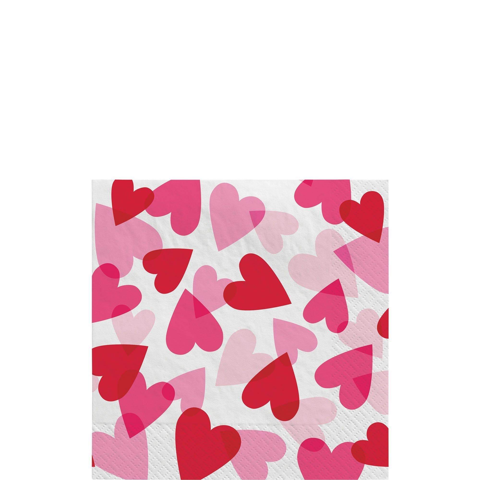 Heart Party Paper Lunch Napkins, 6.5in, 16ct