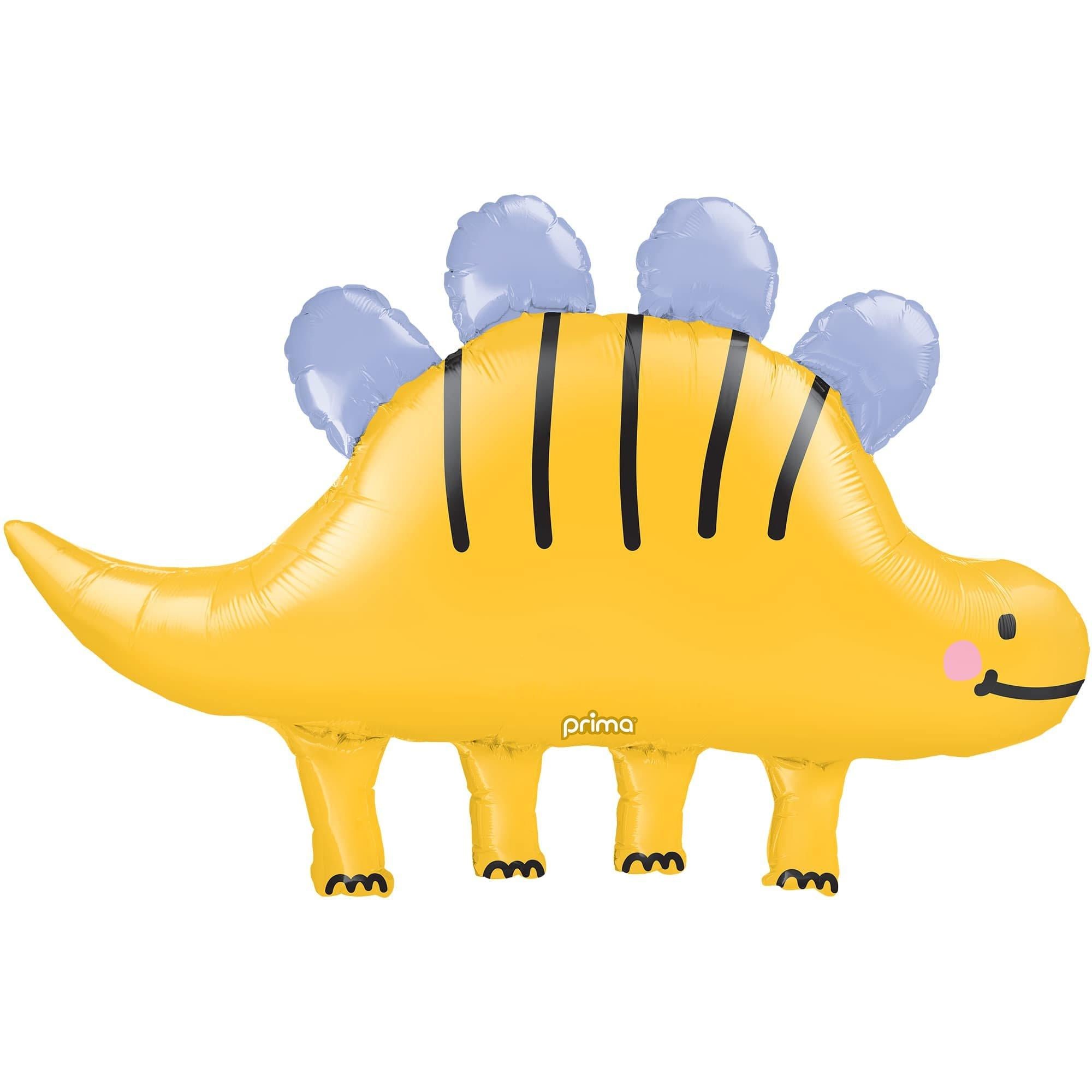 39in Yellow Dino Foil Balloon