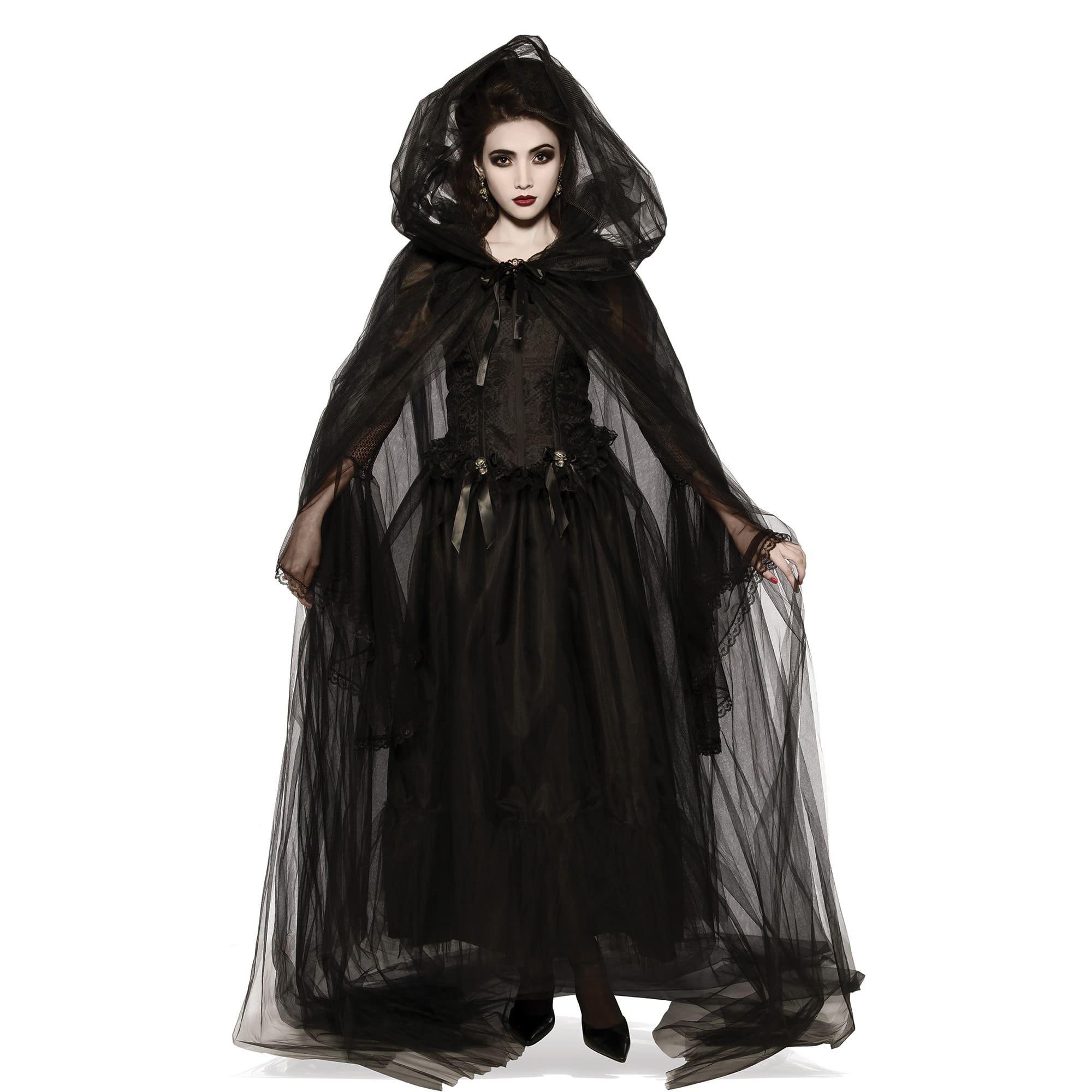 Black Hooded Cape, Adult
