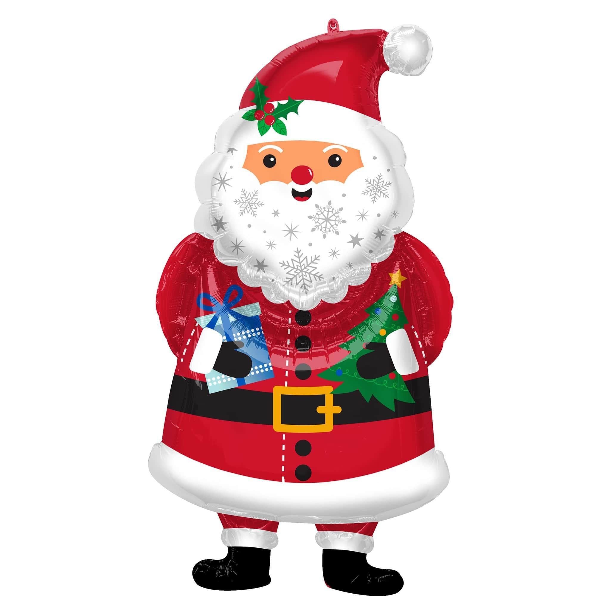 Snowy Santa Foil Balloon, 34in