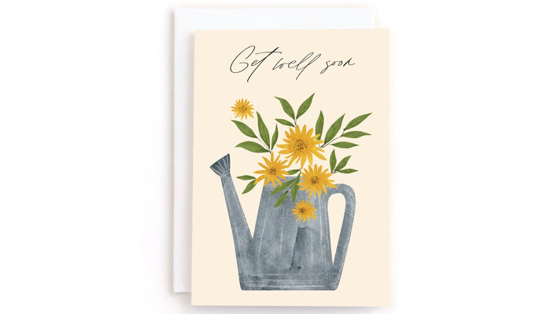 Minted Sun Flowers Get Well Card