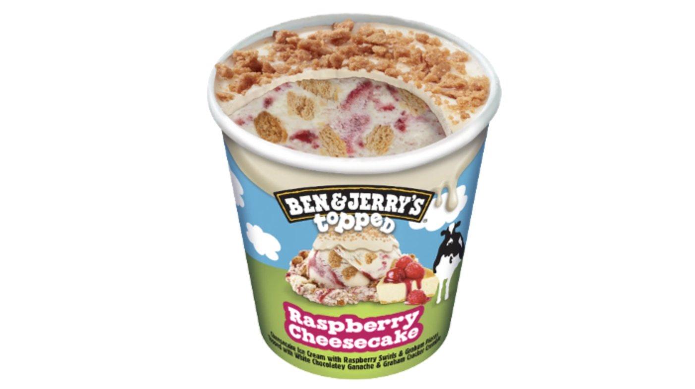 Ben & Jerry's Topped Ice Cream Raspberry Cheesecake (15.2 oz)