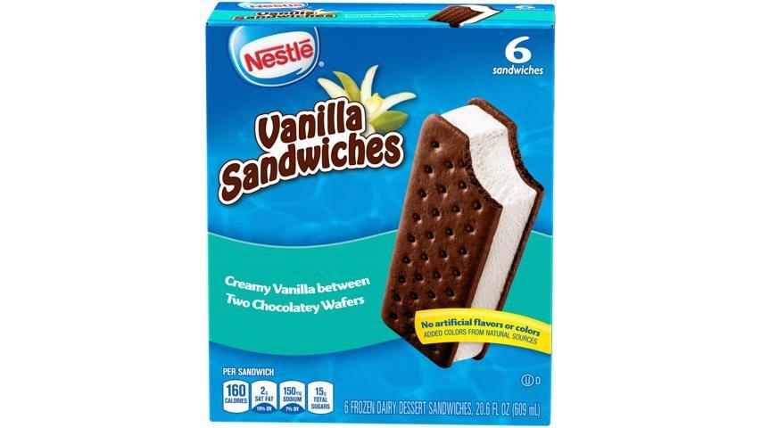 Nestle Ice Cream Sandwiches Vanilla (6 ct)