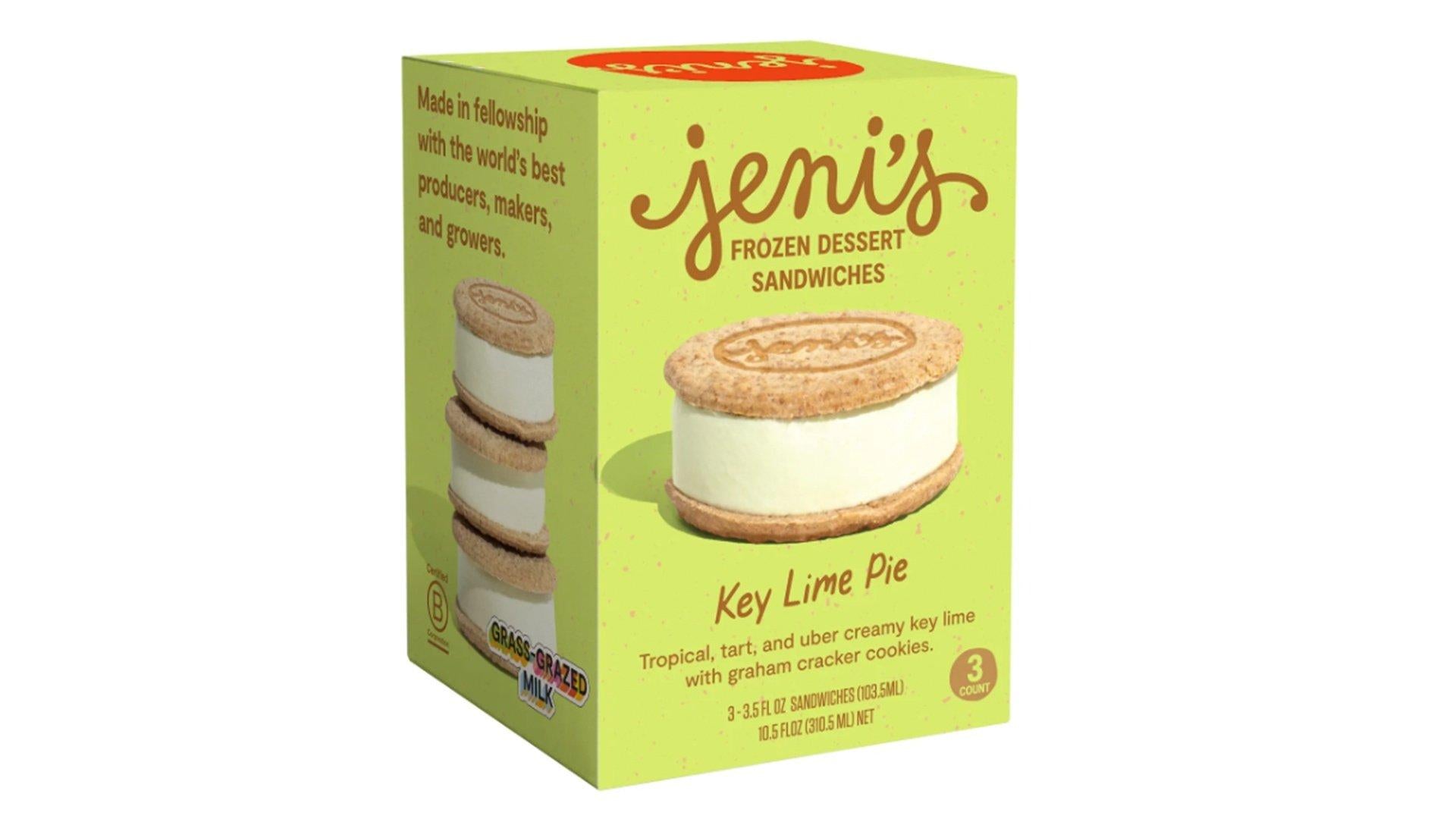 Jeni's Ice Creams Key Lime Pie Sandwiches (3.5 oz x 3 ct)