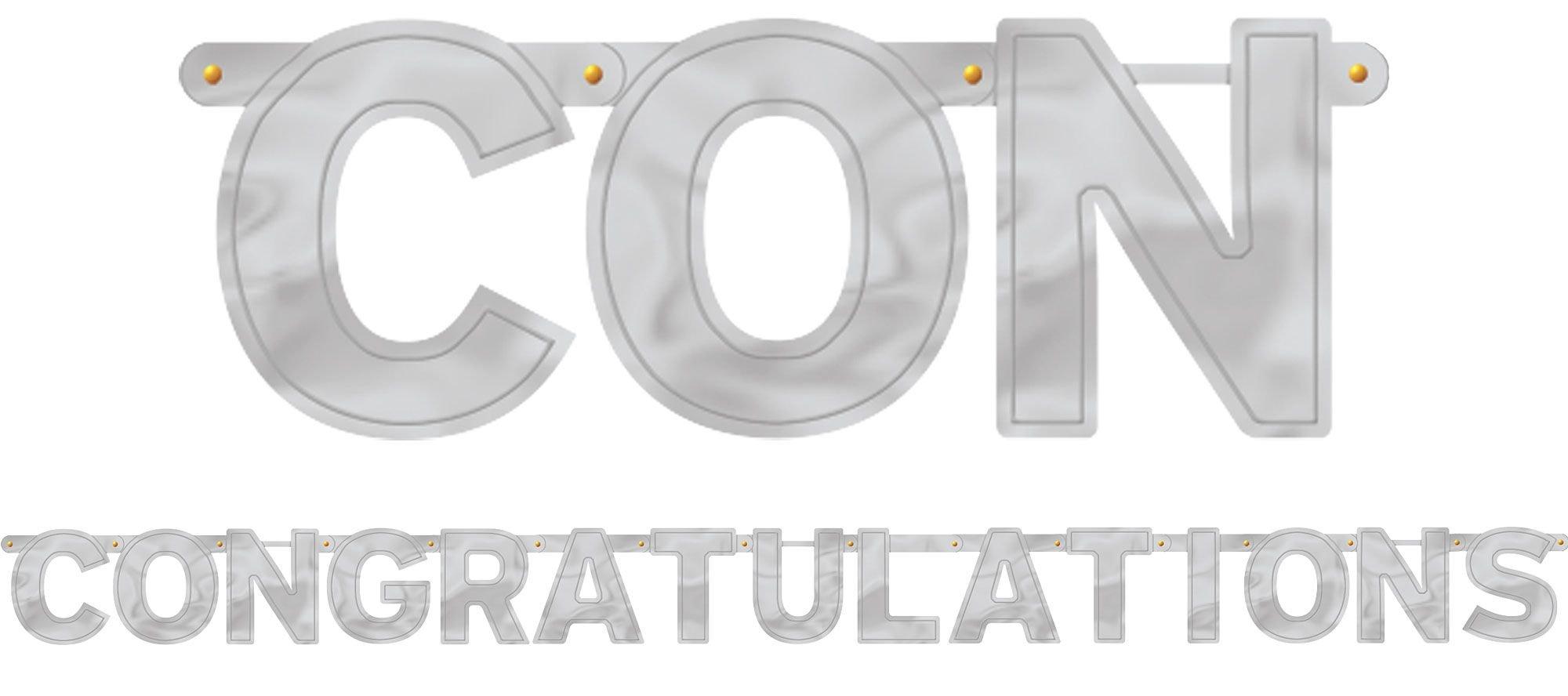 Silver Congratulations Letter Banner