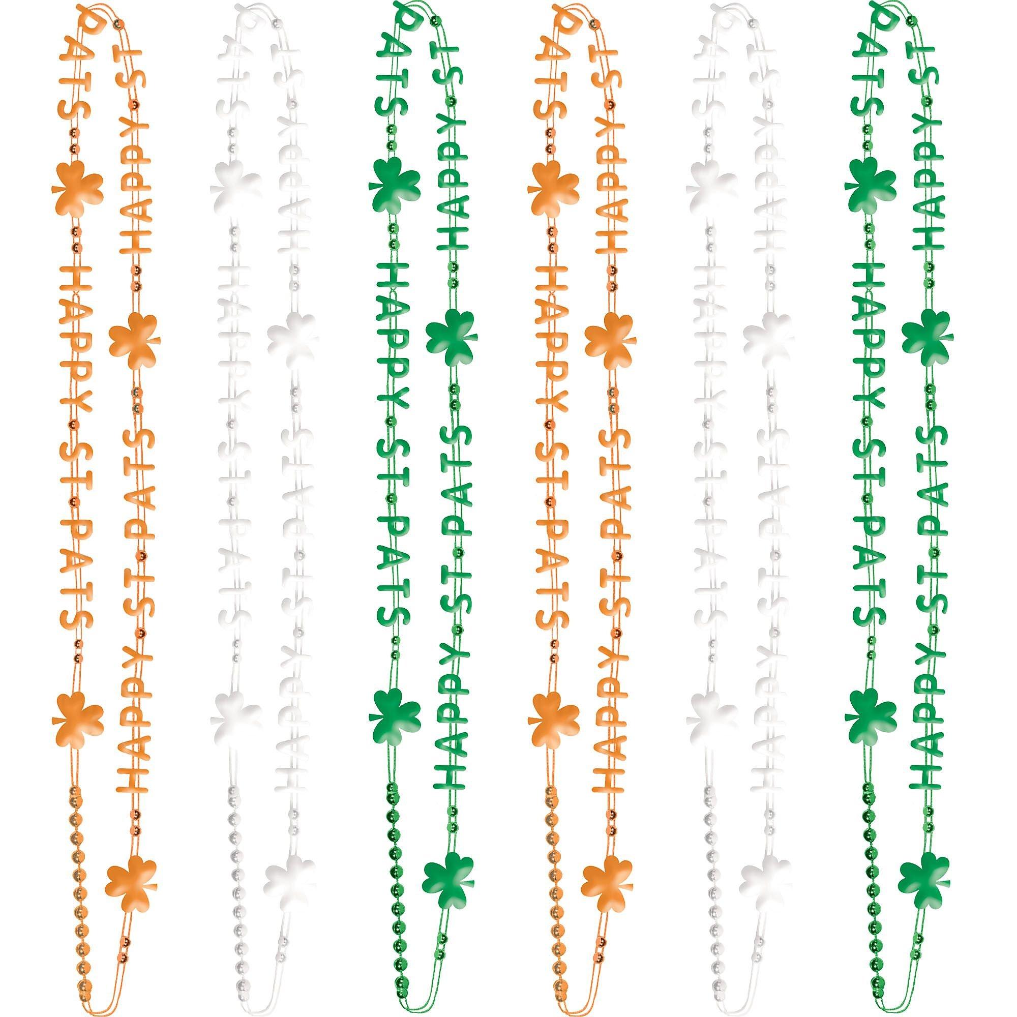 Happy St. Pats Bead Necklaces 6ct