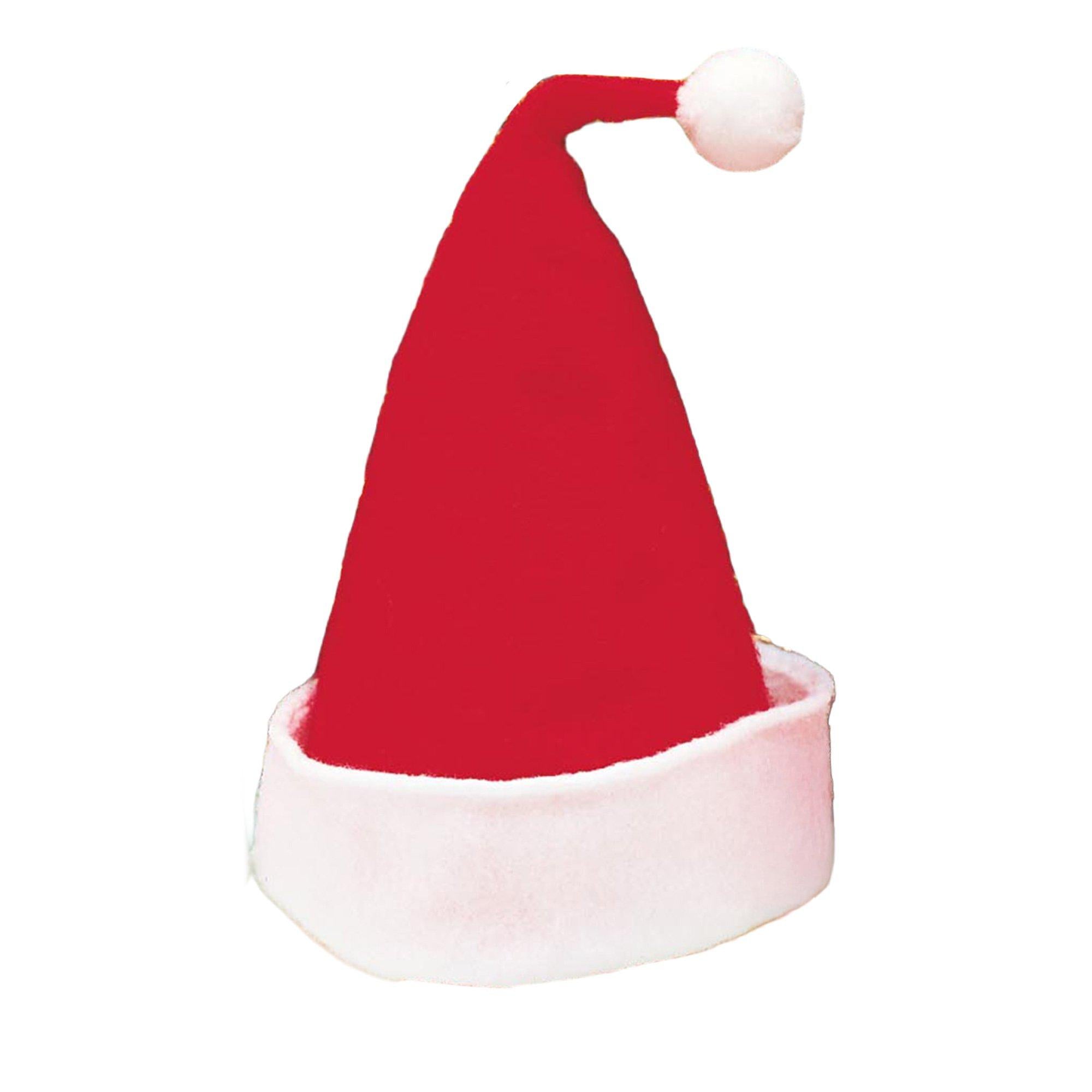 Kids' Red and White Plush Santa Hat