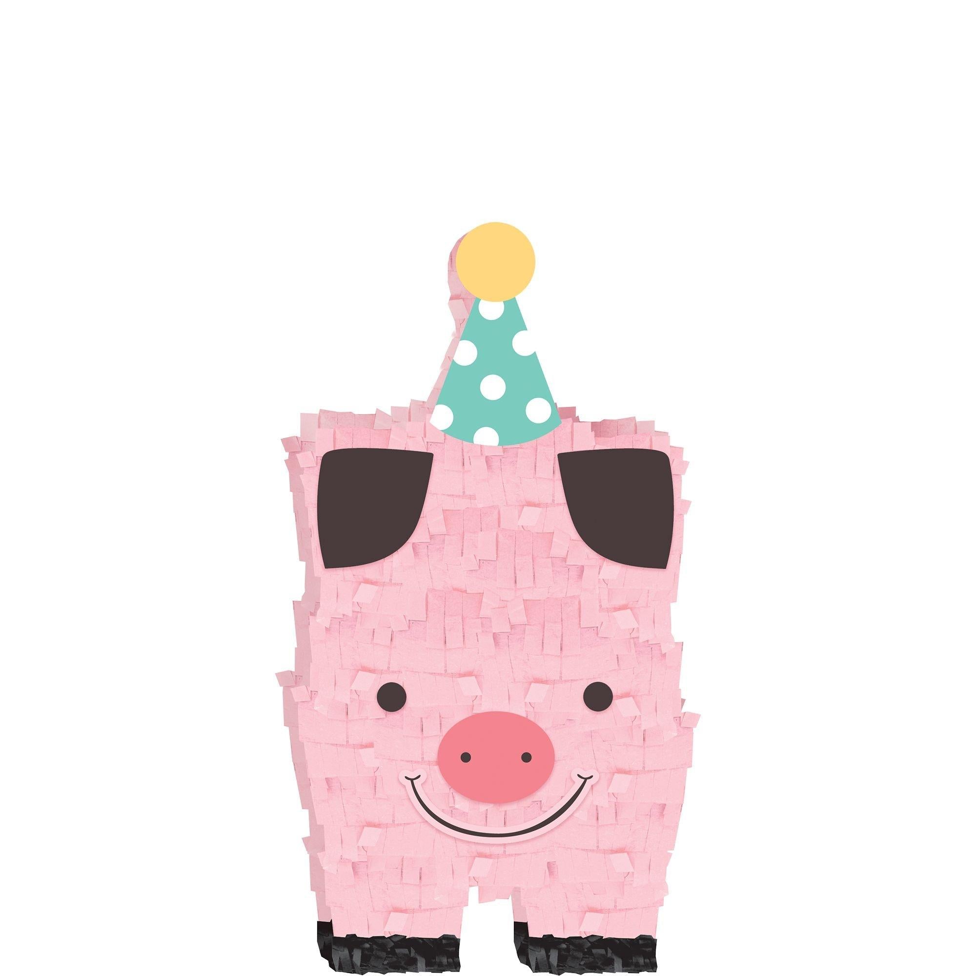 Mini Friendly Farm Pig Pinata Decoration