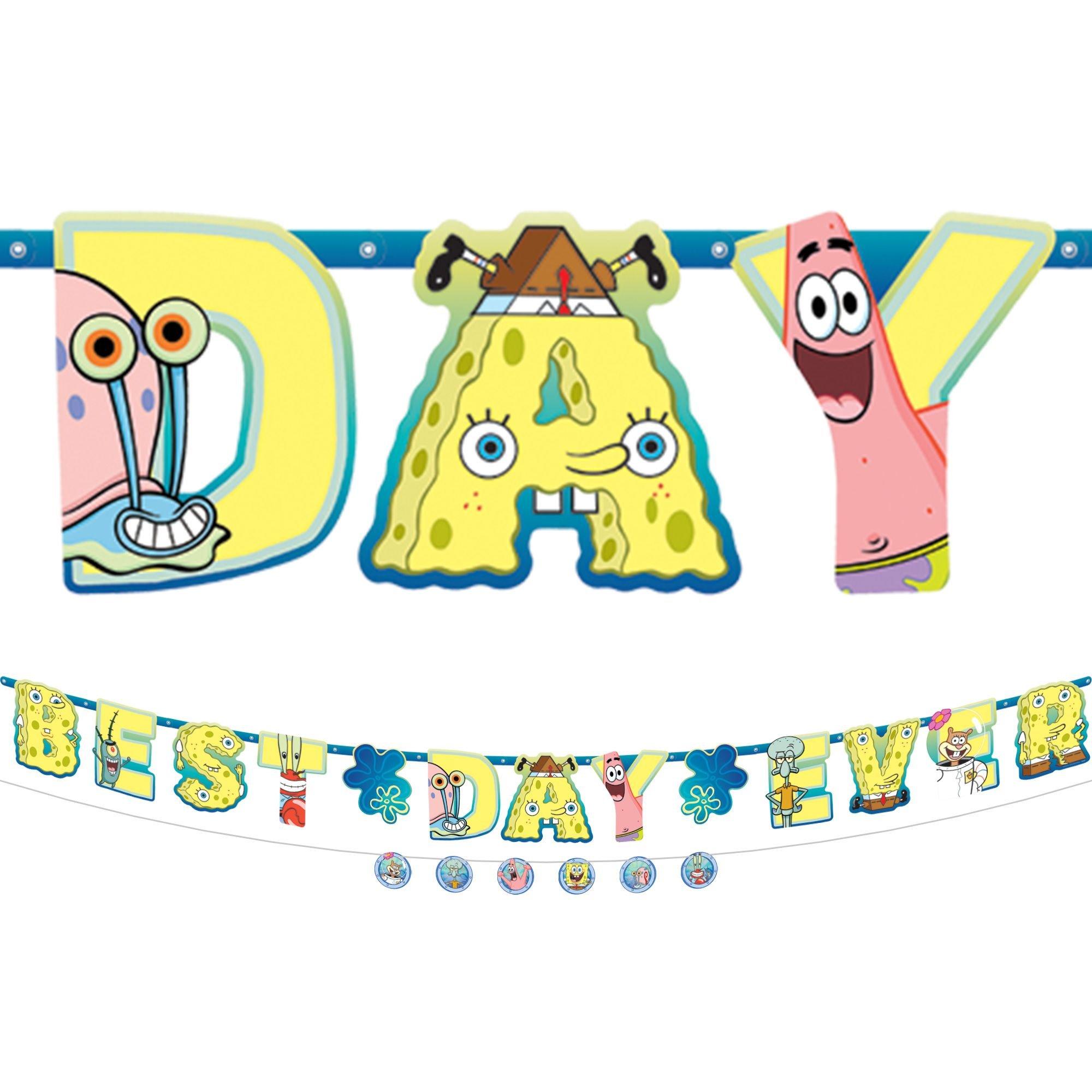 SpongeBob SquarePants Letter Banner with Accent Banner, 10.5ft