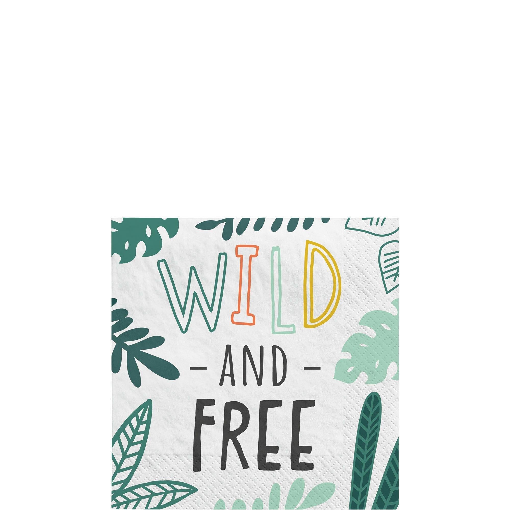 Get Wild Jungle Paper Beverage Napkins, 5in, 16ct