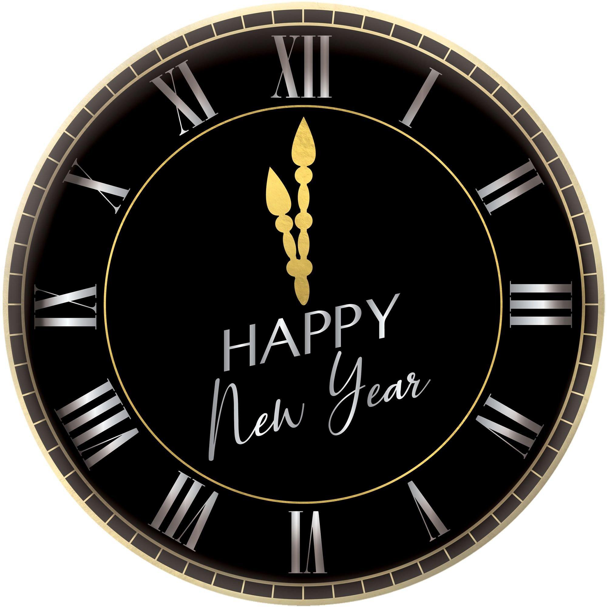 New Year's Countdown Melamine Round Platter, 13.5in