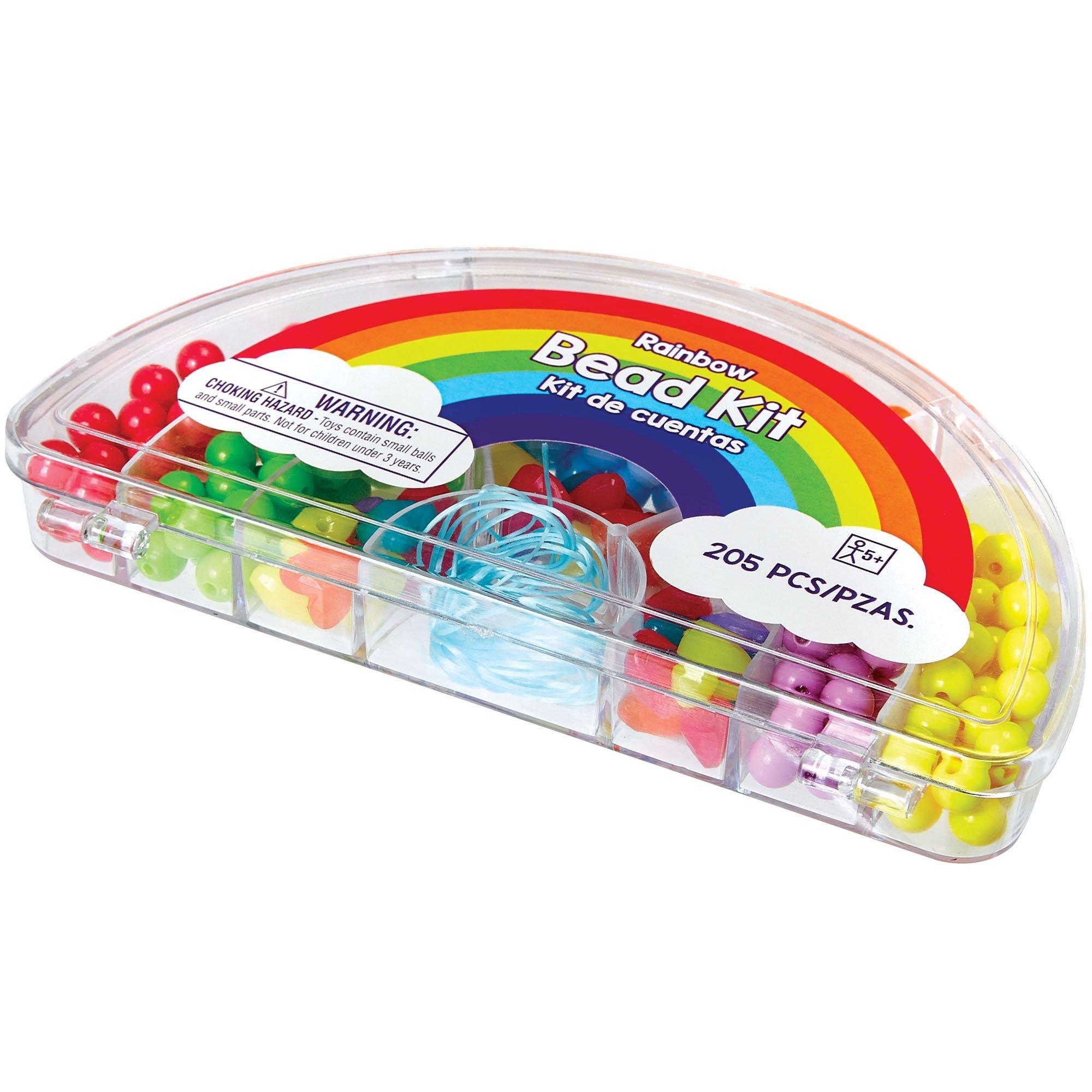 Rainbow Bead Jewelry Making Kit, 205pc