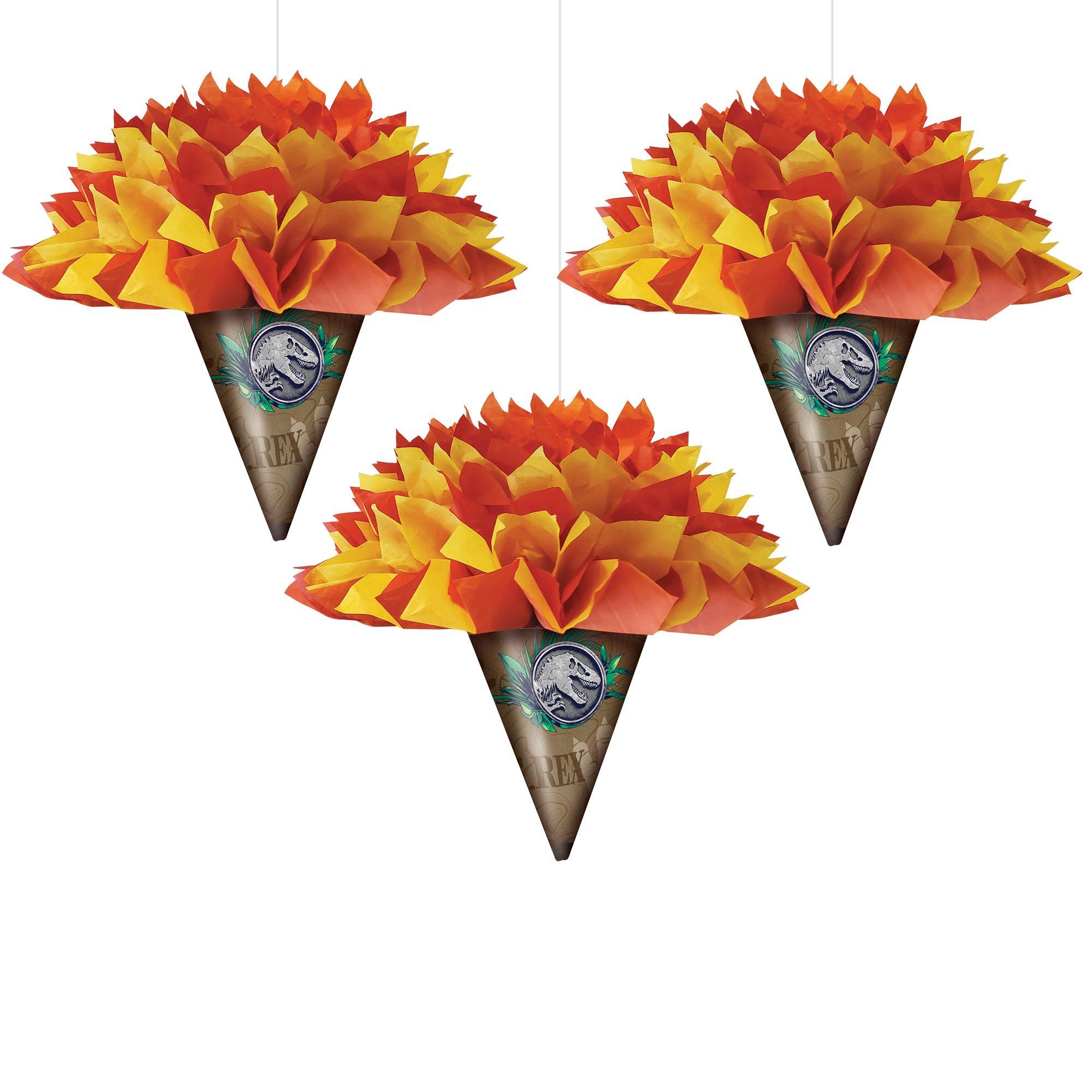 Jurassic World Tissue Paper & Cardstock Torch Pom Poms, 3ct