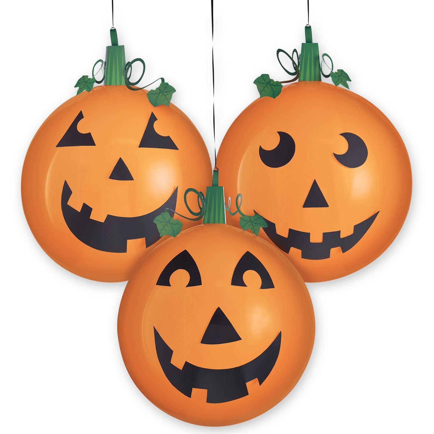 3ct, 24in, Halloween Jack-o??-Lantern Latex Balloon Kit