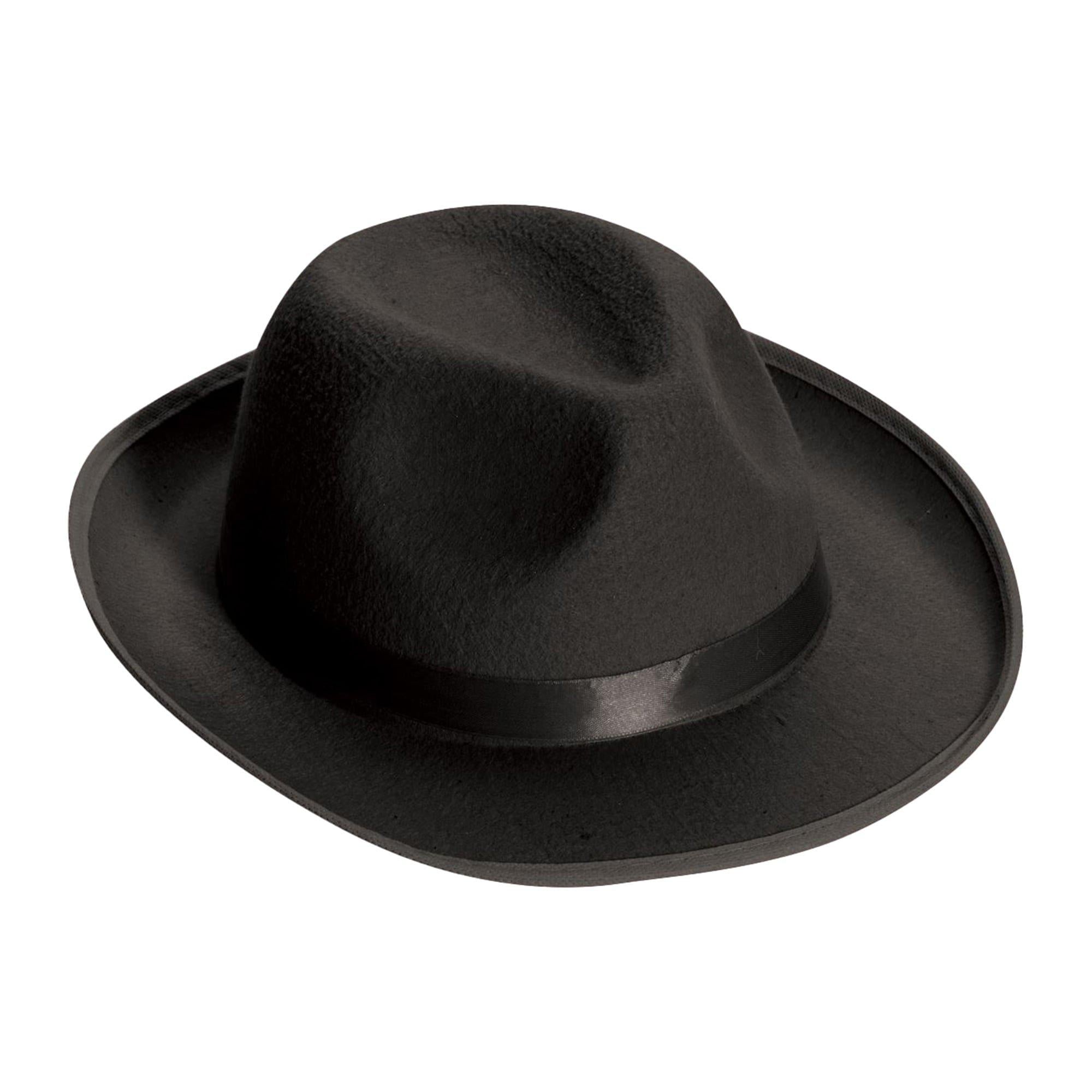 Black Fedora Hat ?C Deluxe Adult