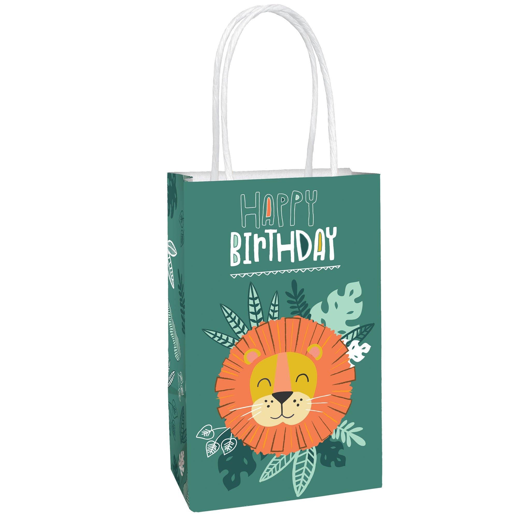 Get Wild Jungle Kraft Favor Bags, 5in x 8.25in, 8ct