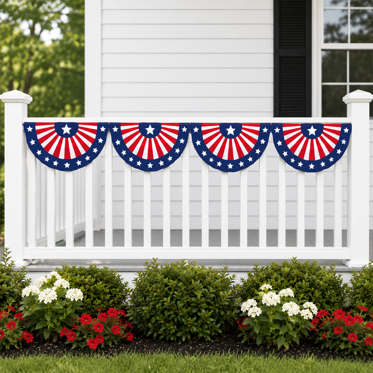 Patriotic Fabric Bunting, 11ft x 1.6ft