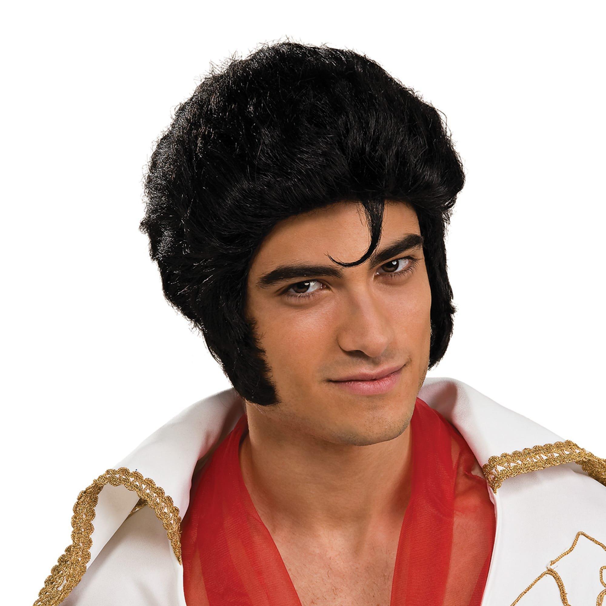 Men's Black Elvis Wig