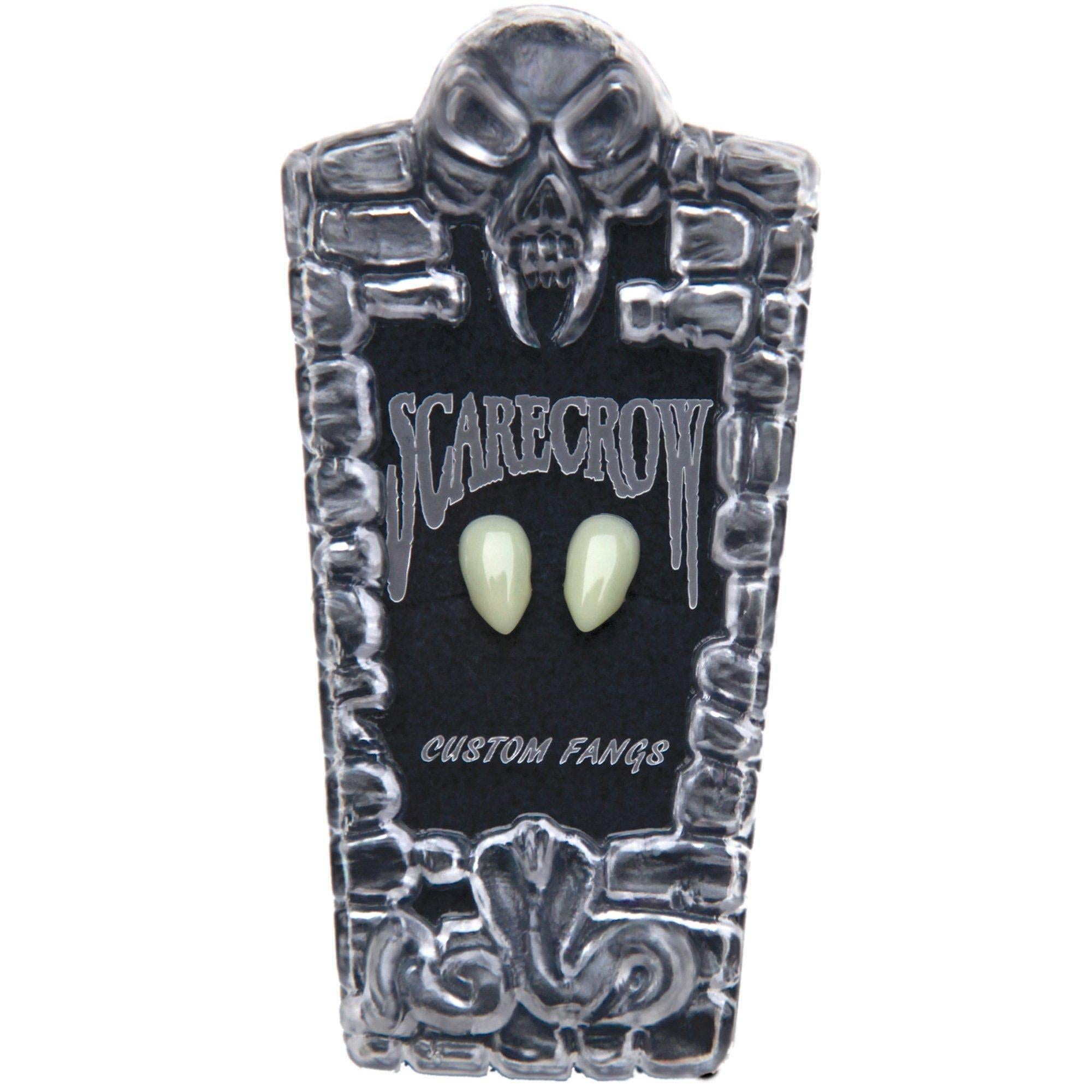 Scarecrow? Glow-in-the-Dark Deluxe Vampire Fang Set, 14mm, 2pc