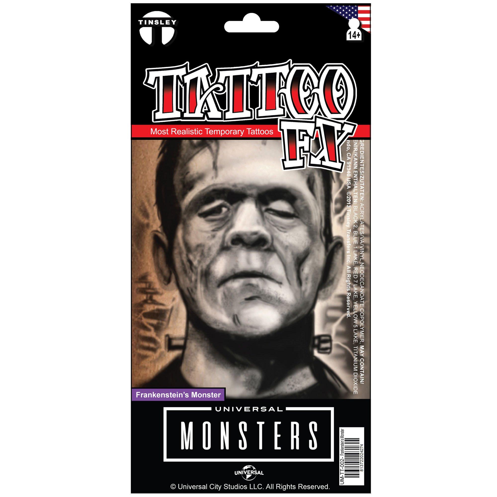 Frankenstein's Monster Temporary Tattoo - Universal Monsters