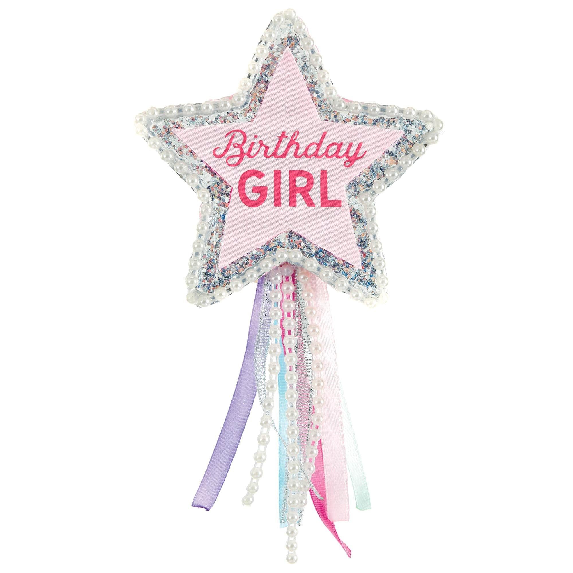 Iridescent Starburts Birthday Girl Badge