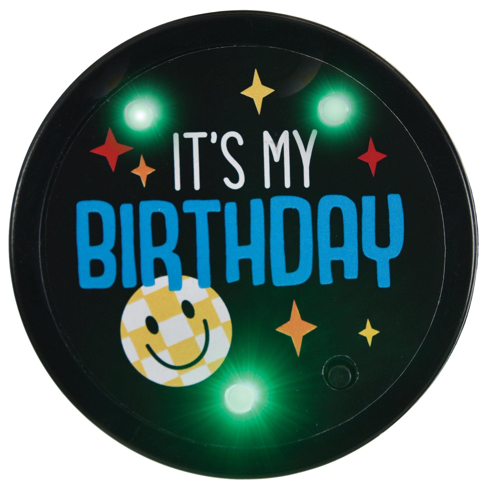 Light-Up ??It??s My Birthday?? Button, 1pc