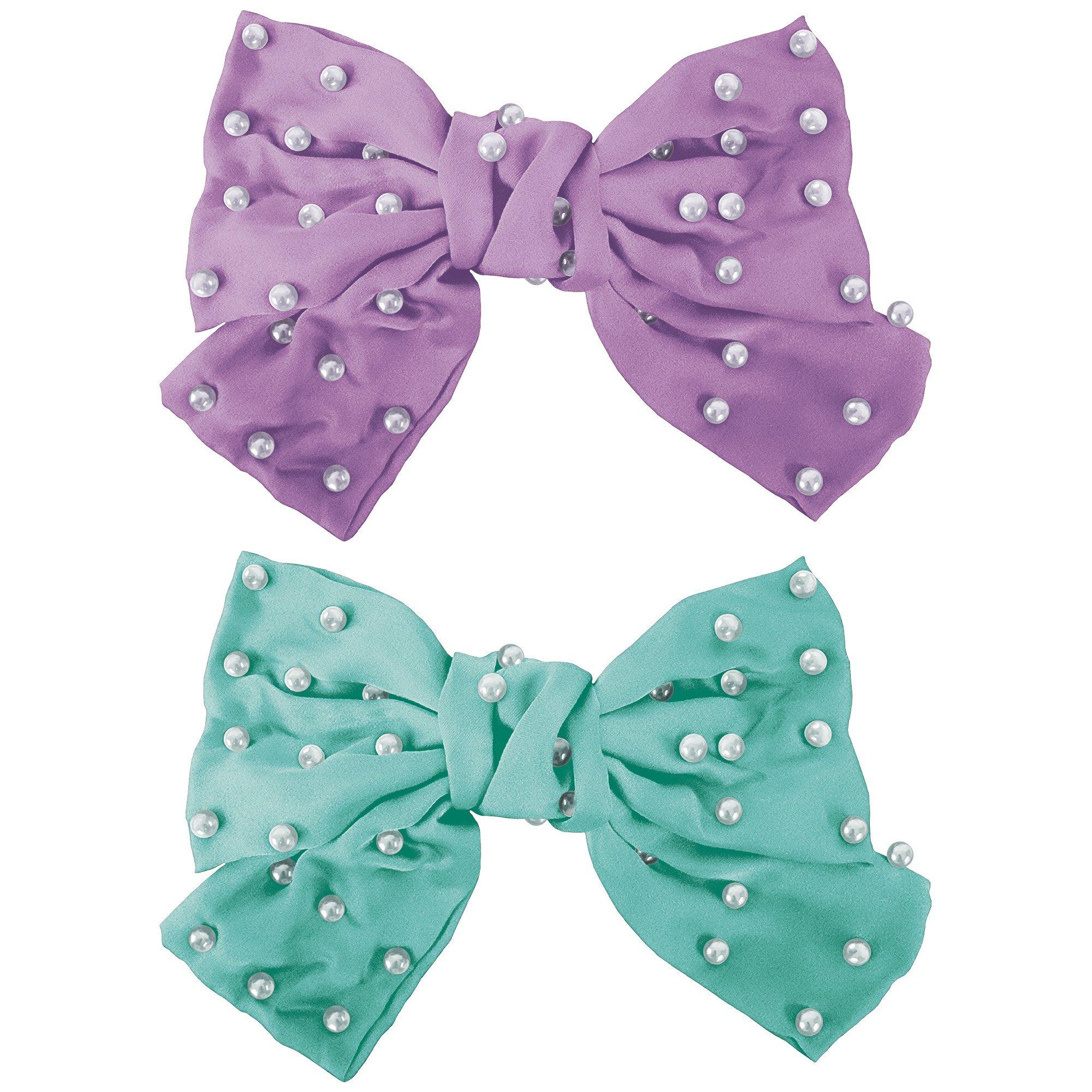 Pearl Hair Bows 2ct