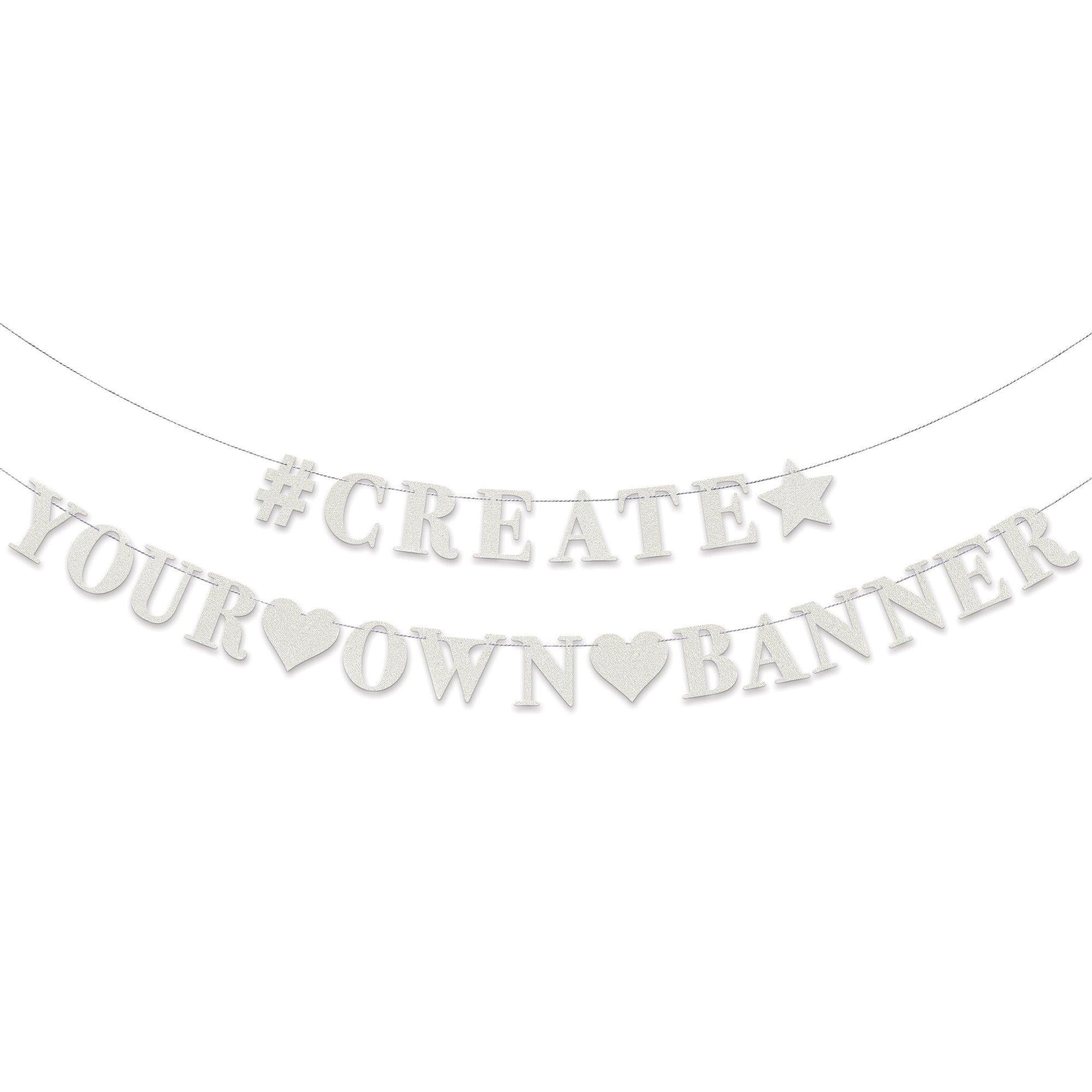 White Create Your Own Banner Kit 100ct