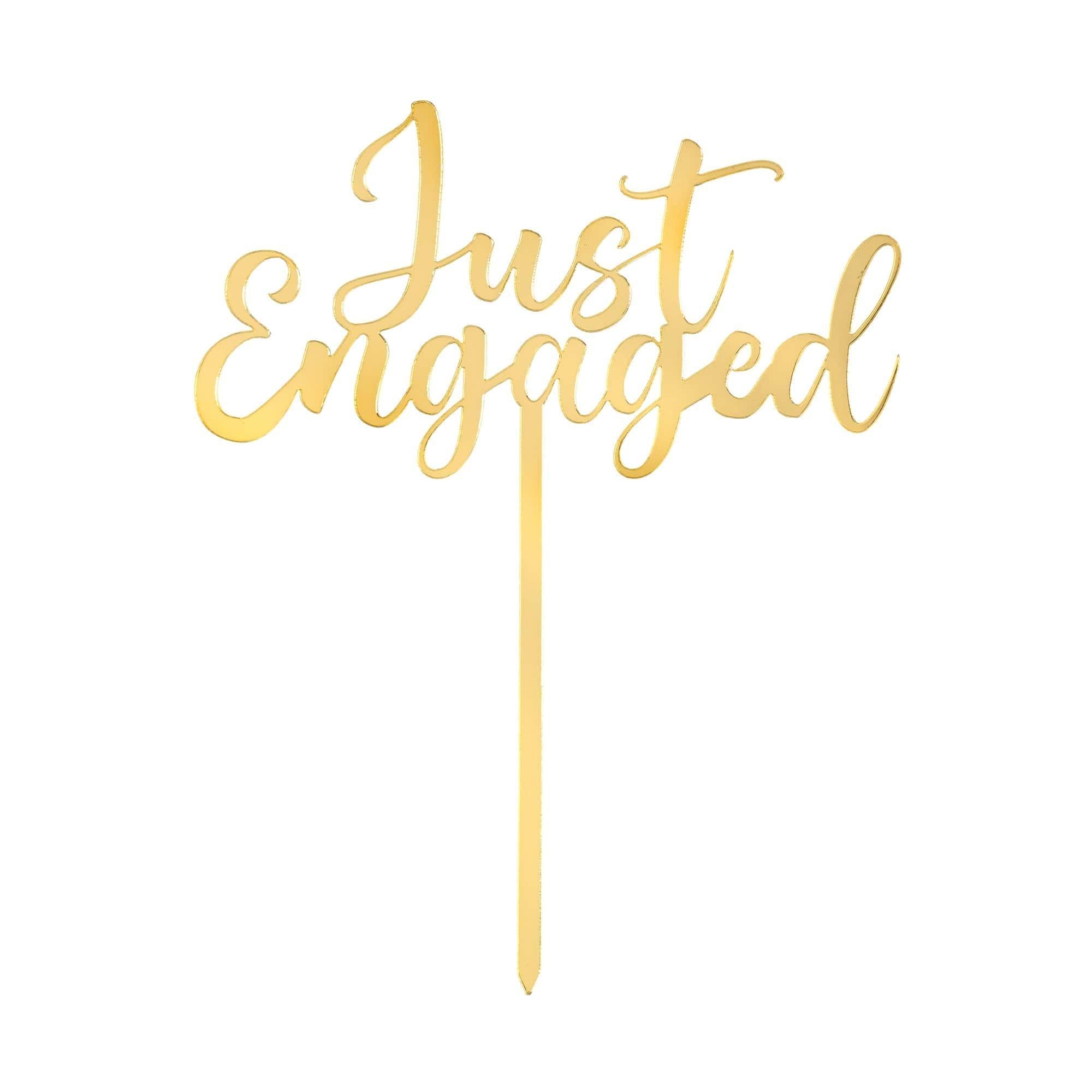 Just Engaged Acrylic Cake Topper