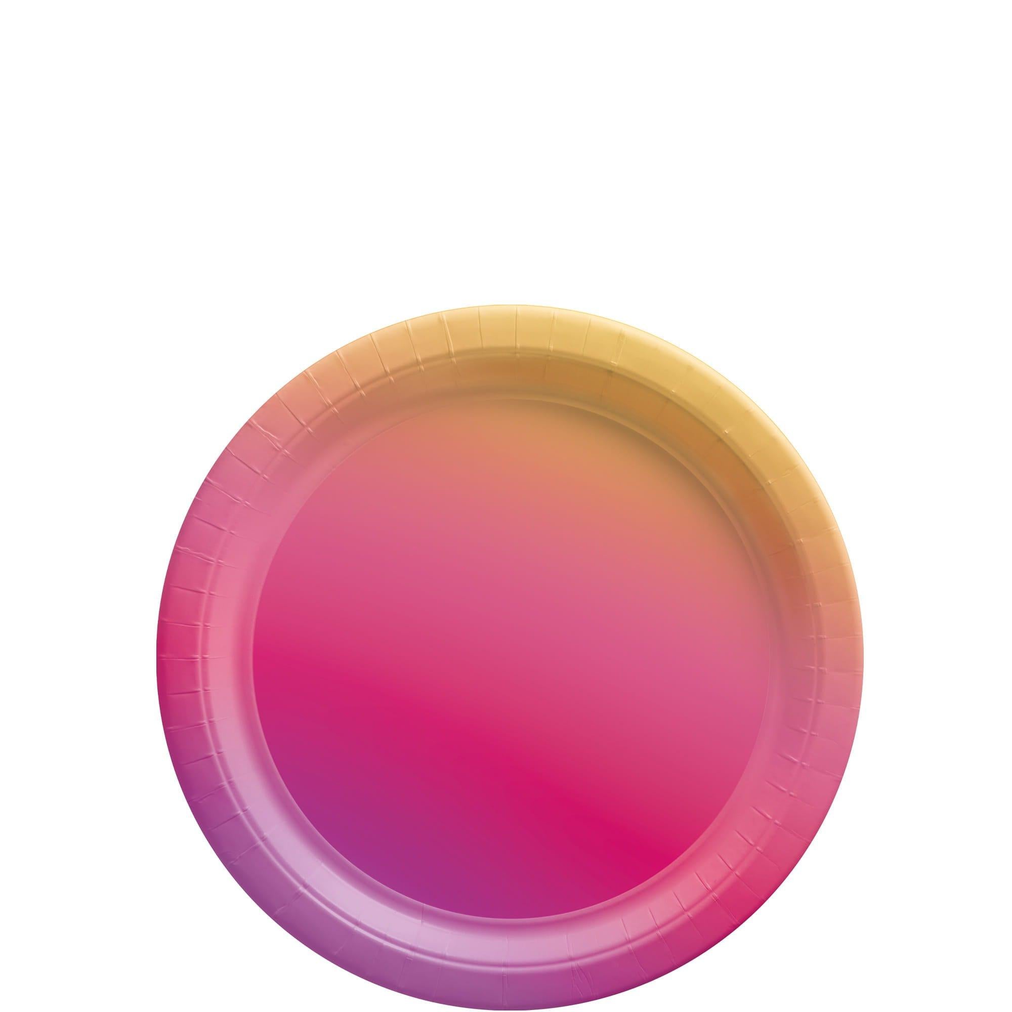 Rainbow Ombre Dessert Plates, 7in, 8ct