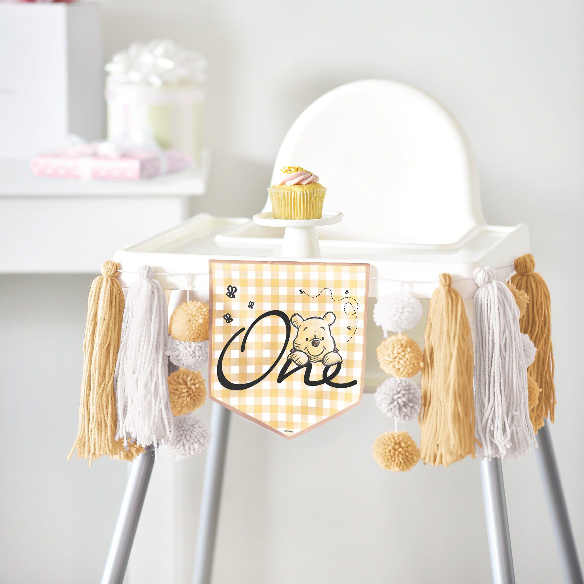 Winnie the Pooh 1st Birthday High Chair Banner with Tassels