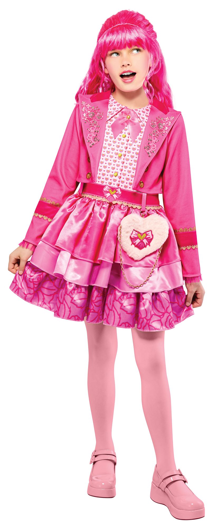 Disney Descendants Wicked Wonderland Pink Deluxe Girls Costume
