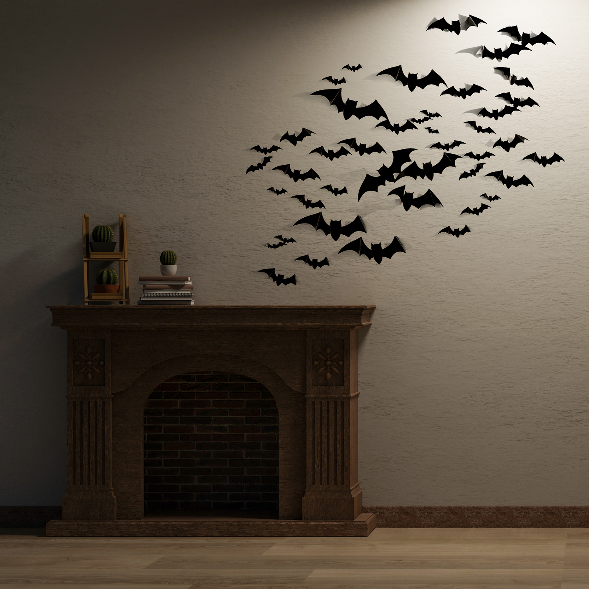 Black Bat Paper Cutouts, 50ct