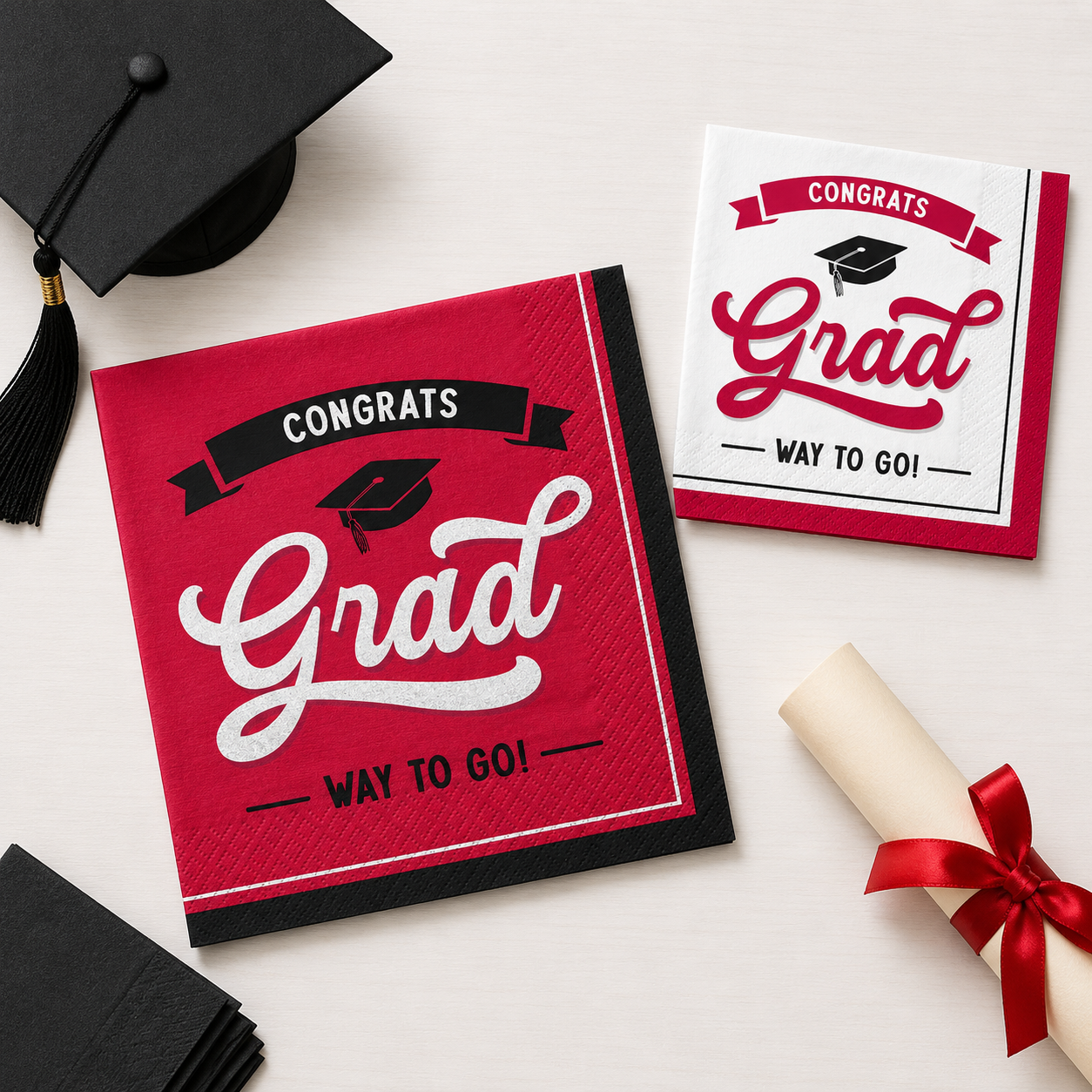 School Spirit Paper Beverage Napkins, 16ct, Assorted Options, Assorted Colors