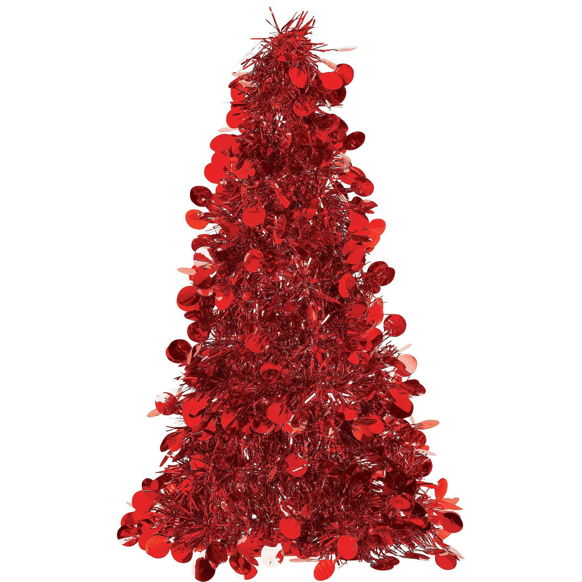 3D Small Tinsel Christmas Tree, Assorted Colors