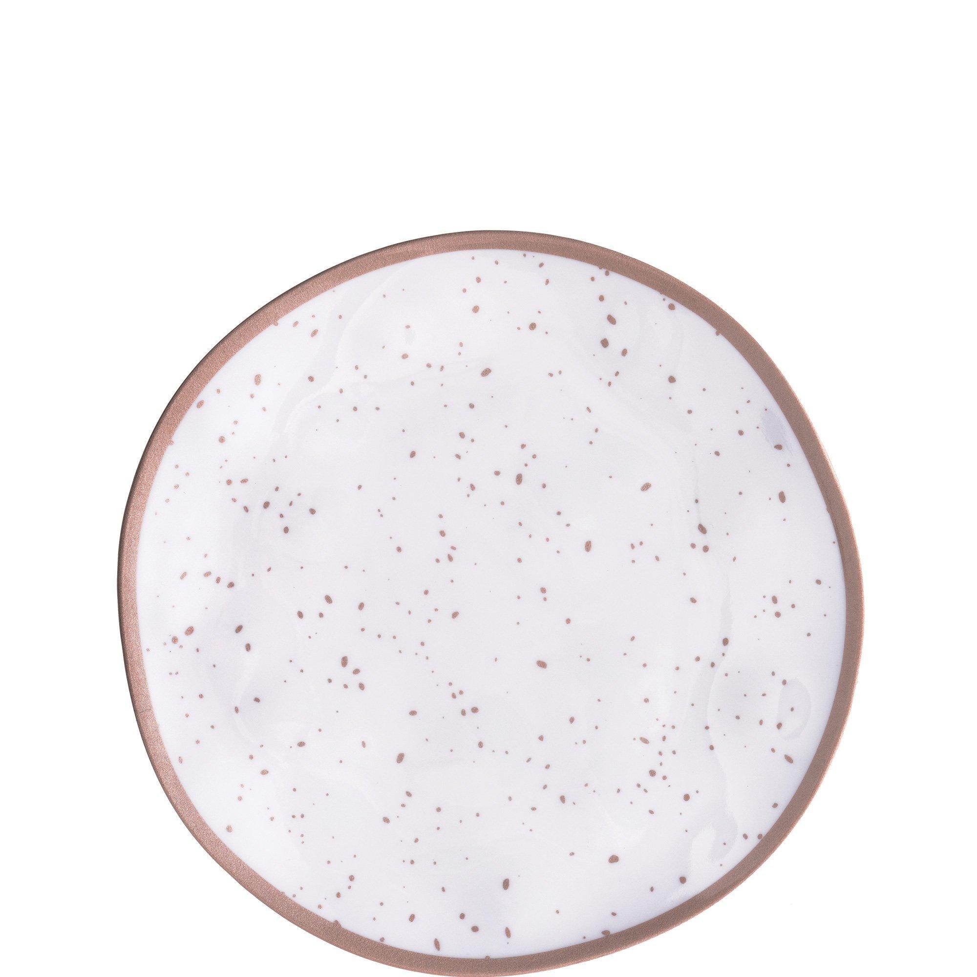 White With Speckles Melamine Dessert Plate, 6.25in, Assorted Colors