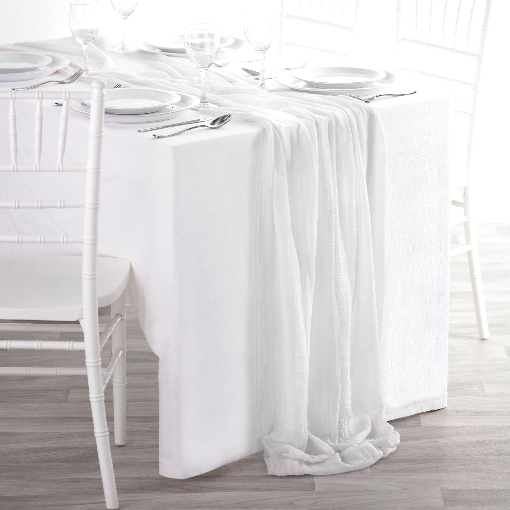 Gauze Fabric Table Runner, 10ft, Assorted Colors