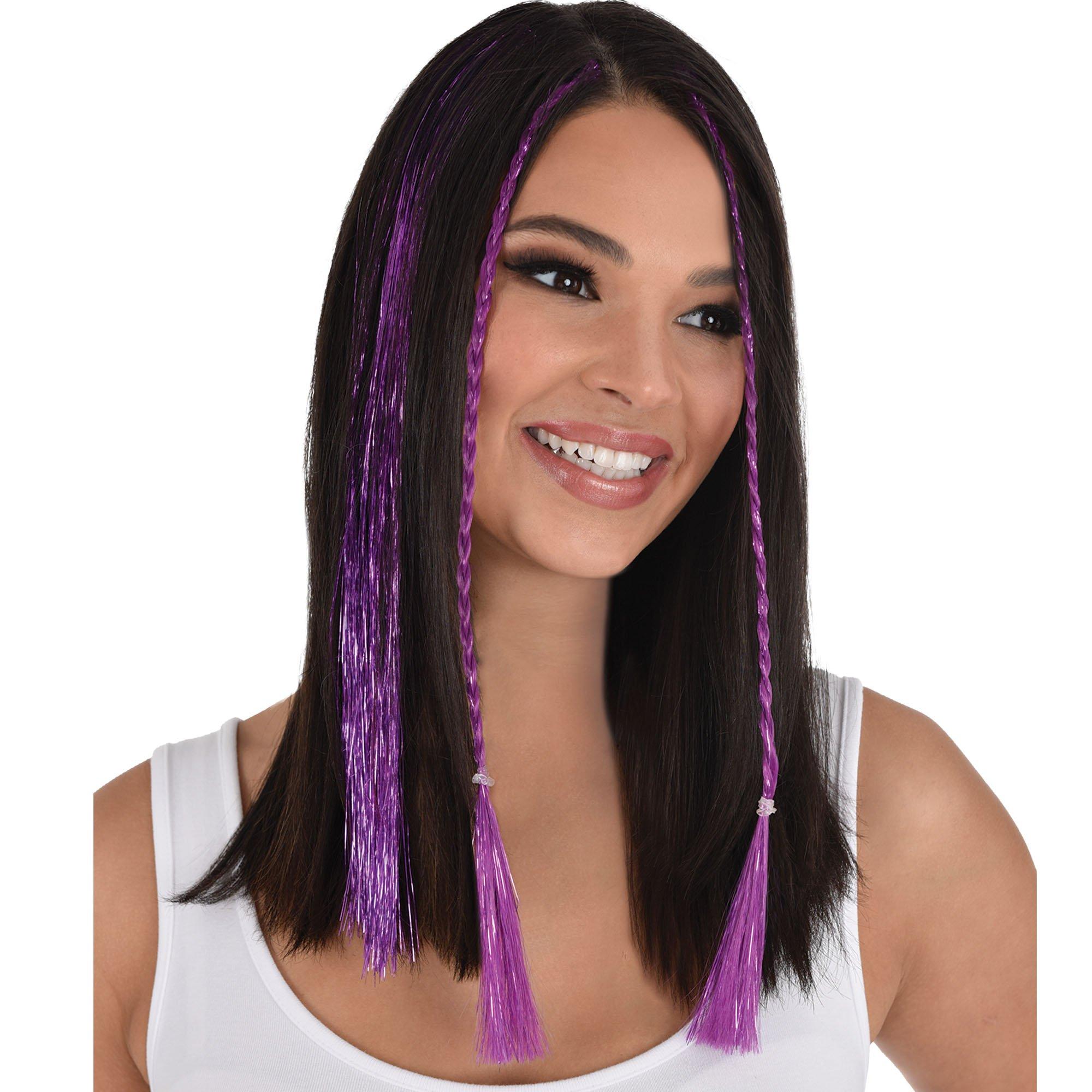 Tinsel Hair Extensions, 3pc, Assorted Colors