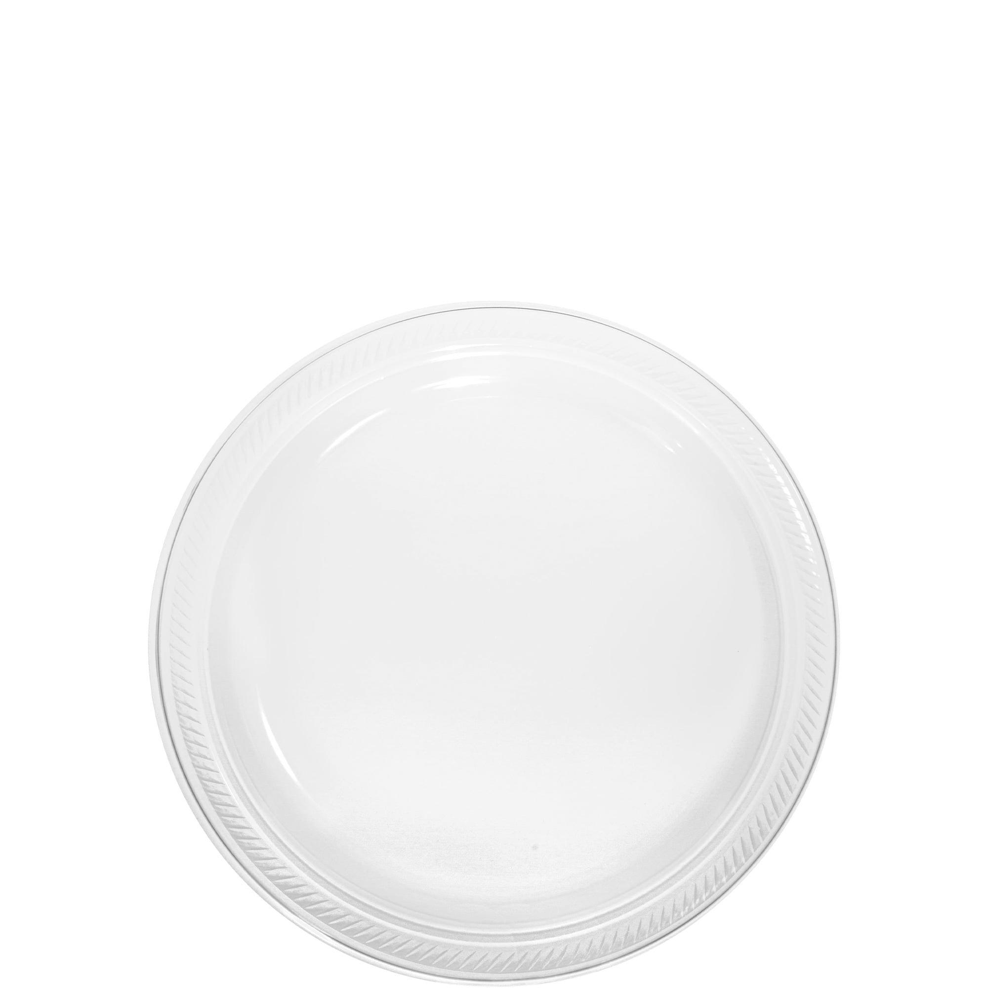 Plastic Dessert Plates, 7in, Assorted Colors, Multiple Counts