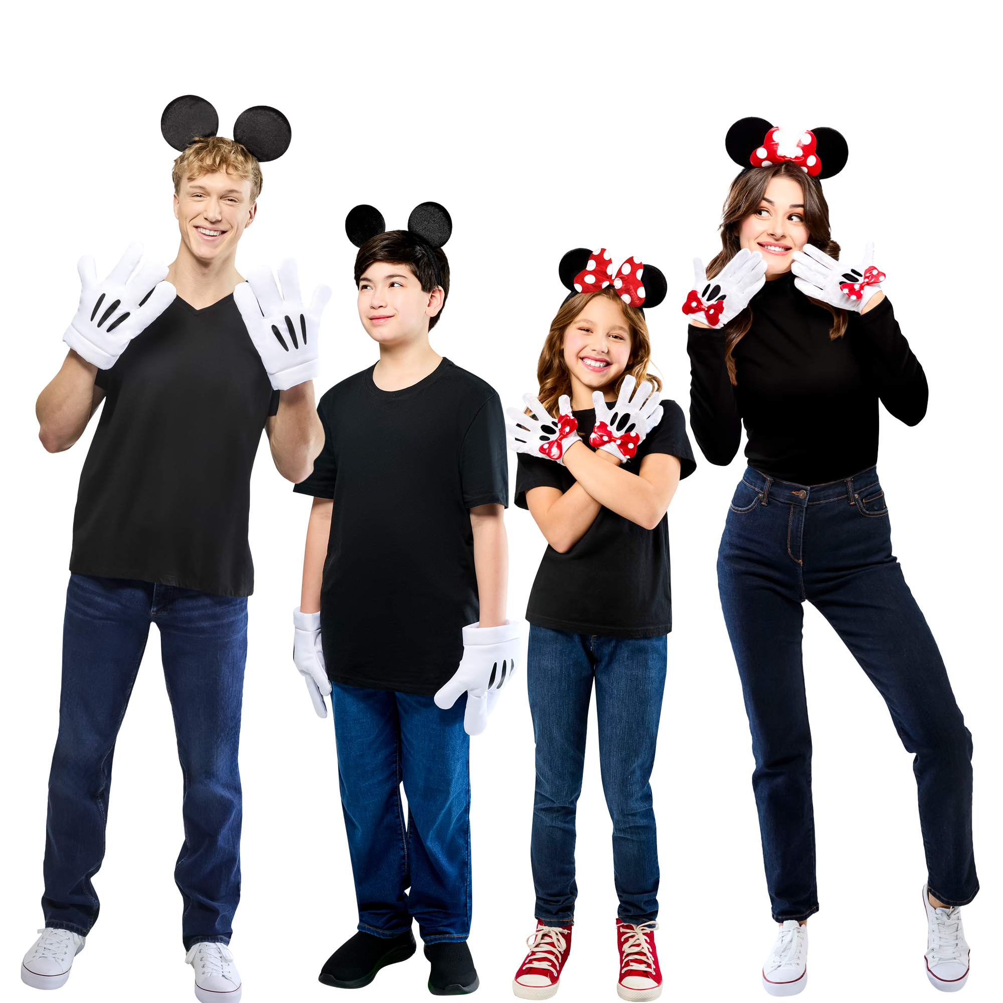 Disney Mickey & Minnie Mouse Family Costume Accessory Set, 4-Person