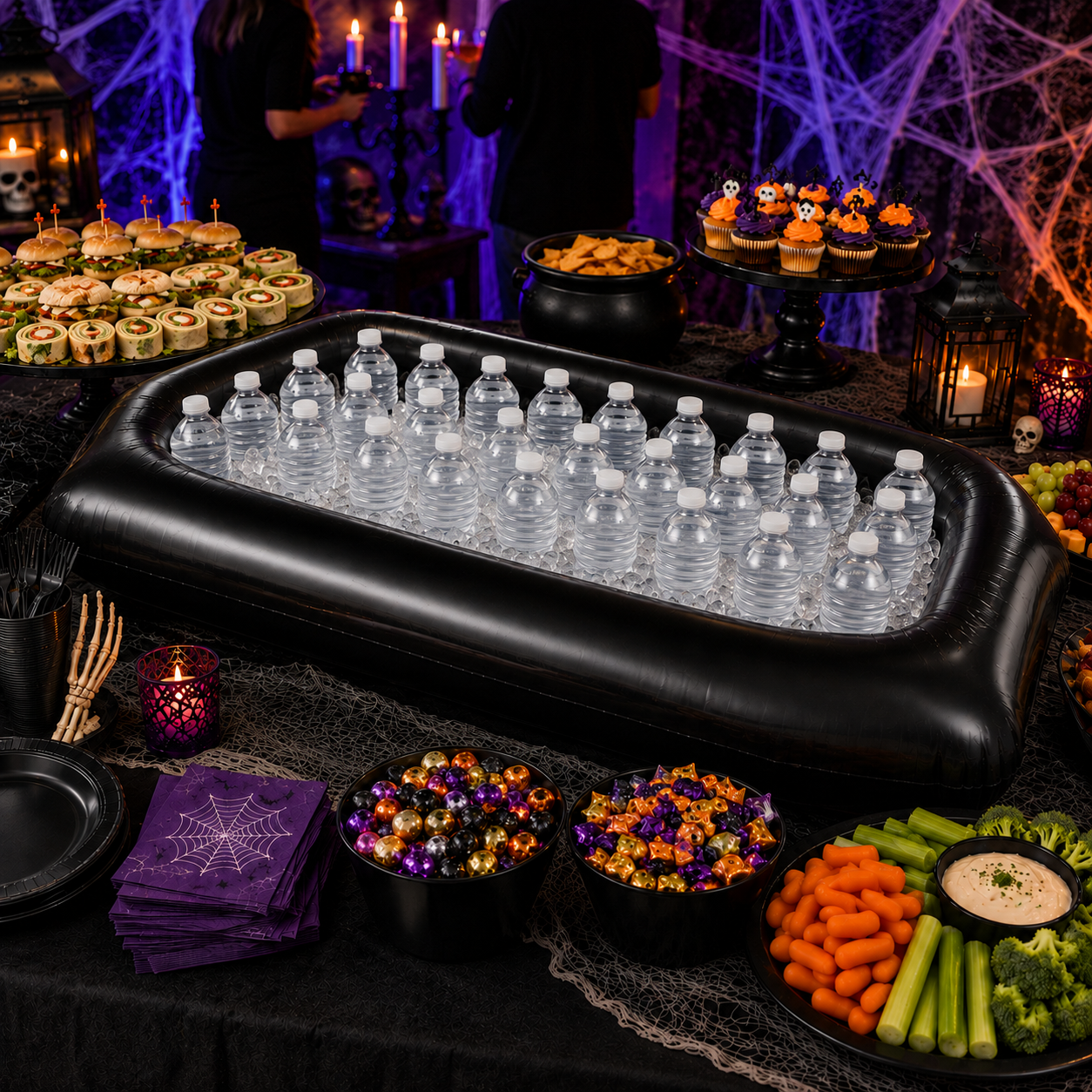 Halloween Inflatable Coffin Buffet Cooler, 52in