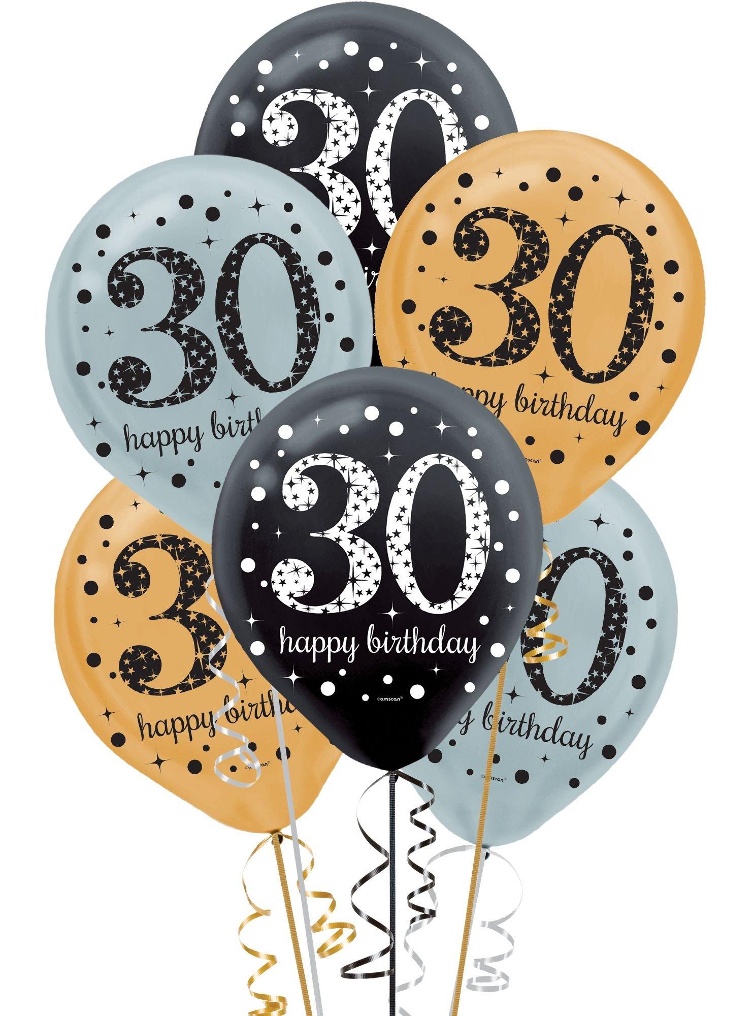 Sparkling Celebration 30 Latex Balloons, 15ct