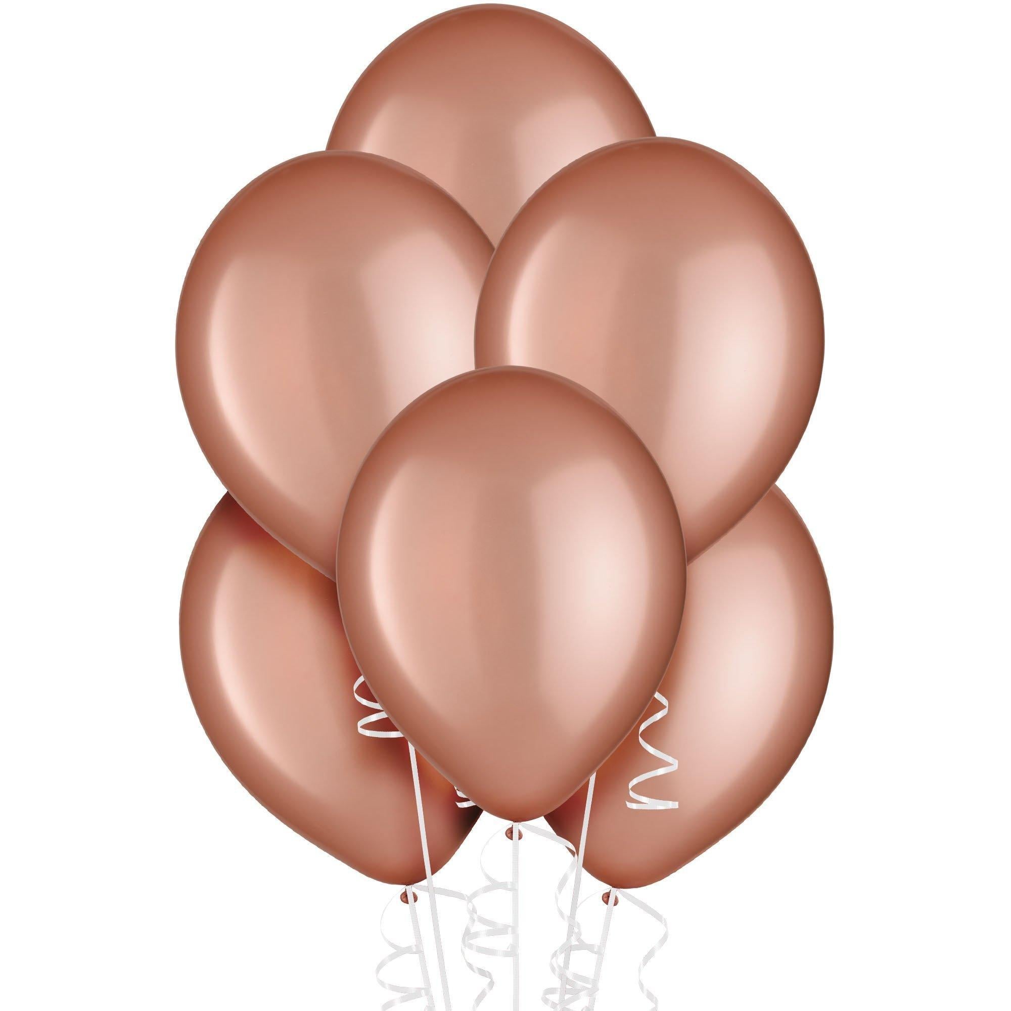 Rose Gold Pearl Latex Balloons, Assorted Options