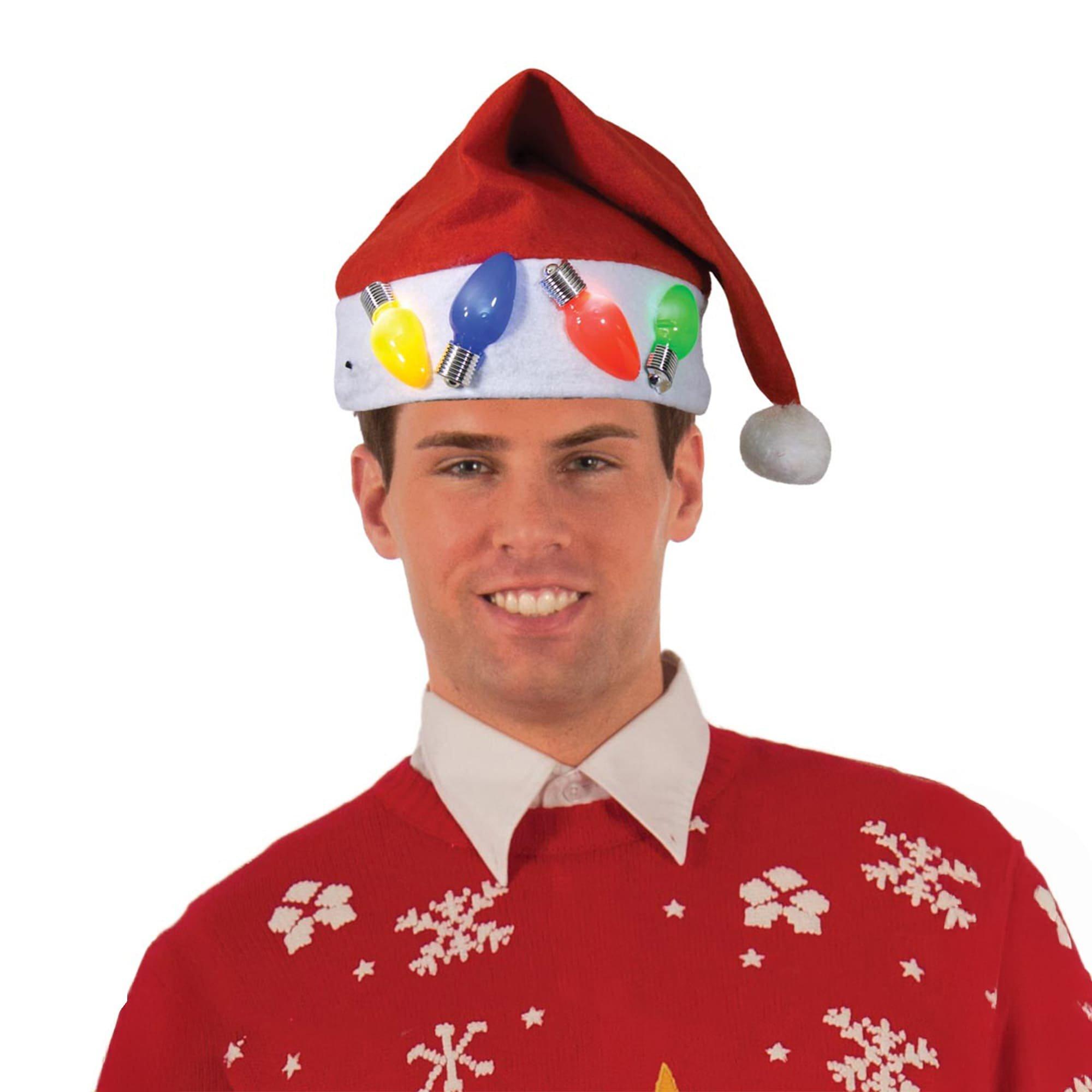 Adult Flashing Santa Hat