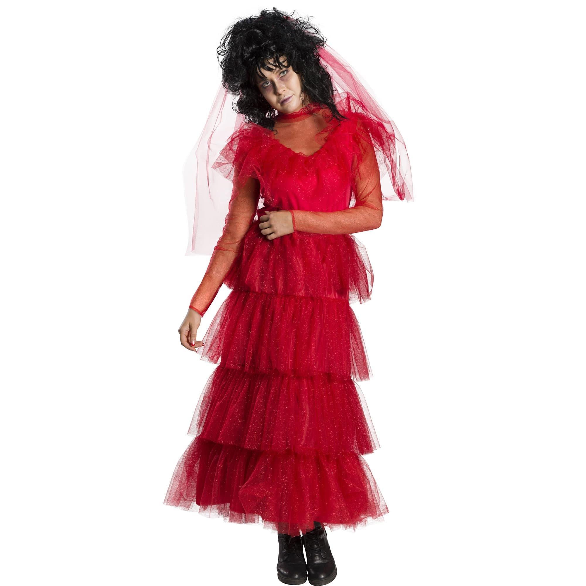 Adult Lydia Red Wedding Dress Costume - Beetlejuice